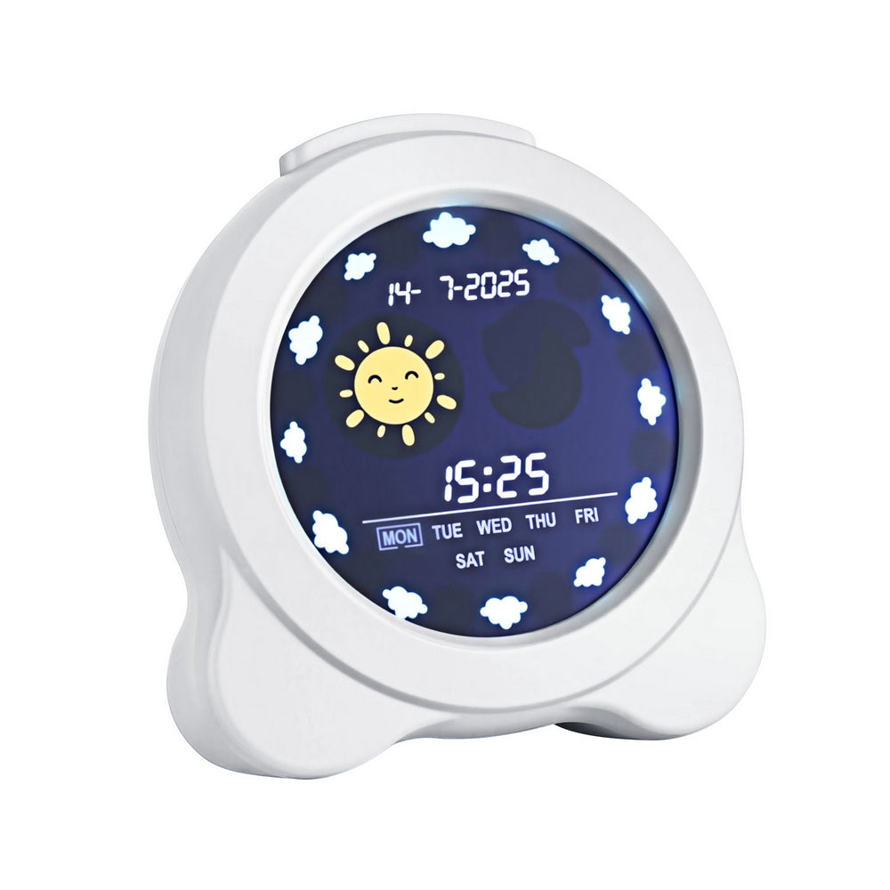 Artiss 3.8" Digital Day Clock Calendar Alarm LCD Display White Bedworld