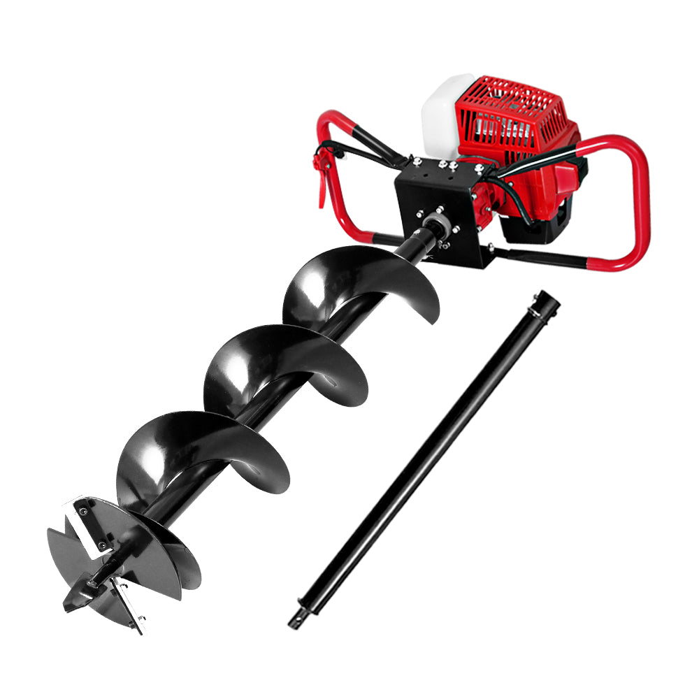 200mm spiral auger bit with mounting bracket for post hole digger extension