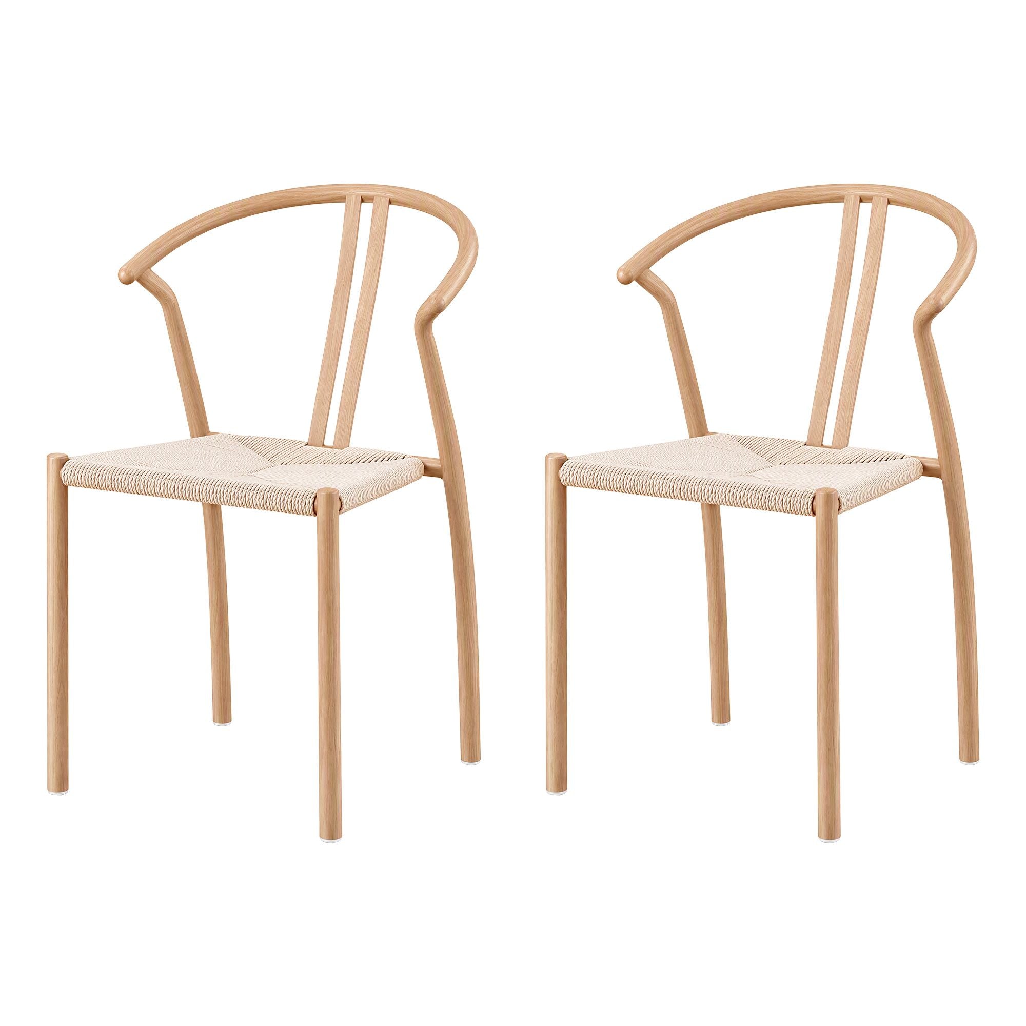 Artiss Dining Chairs Set of 2, Accent Chair for Living Room & Balcony Double Slat Back Bedworld