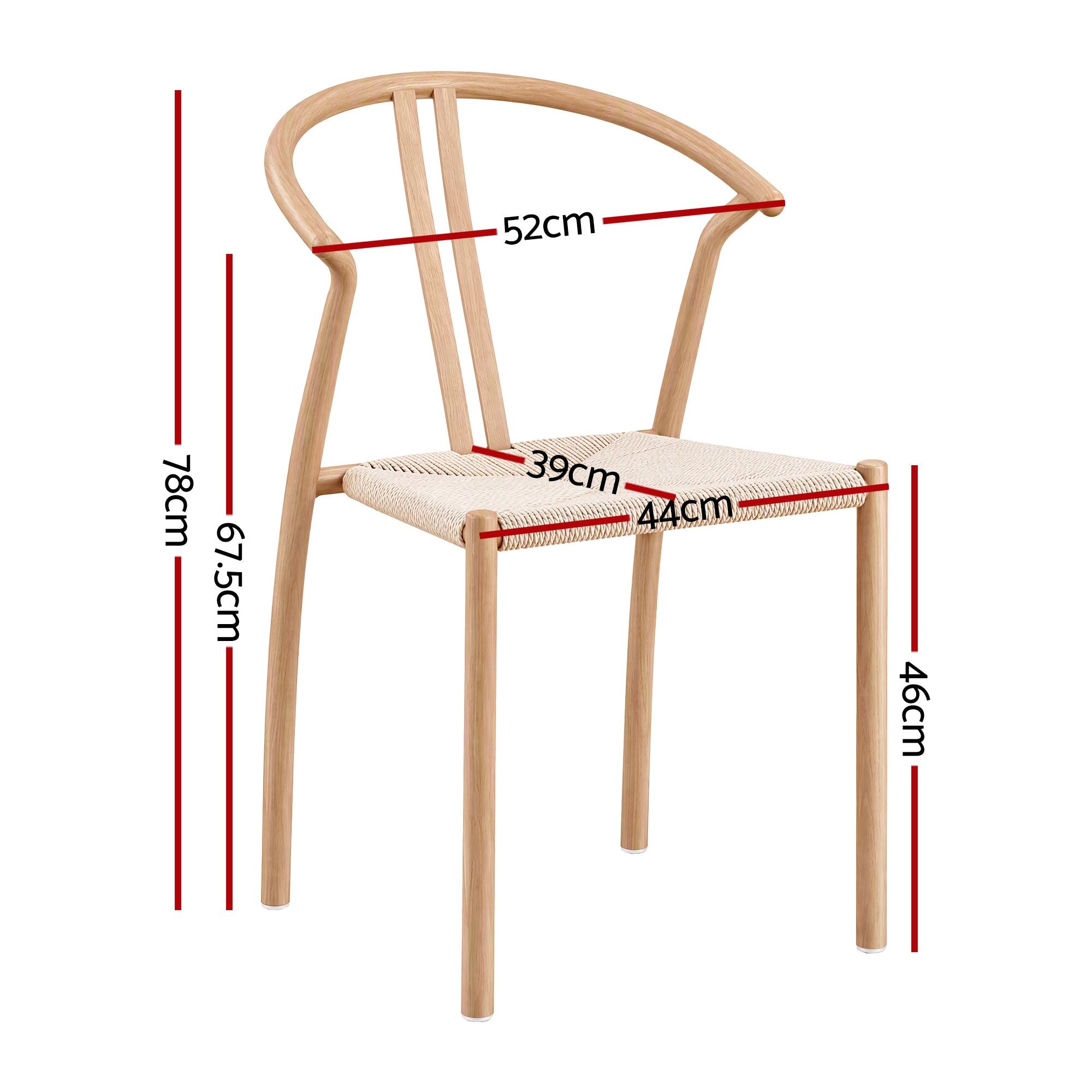 Artiss Dining Chairs Set of 2, Accent Chair for Living Room & Balcony Double Slat Back Bedworld
