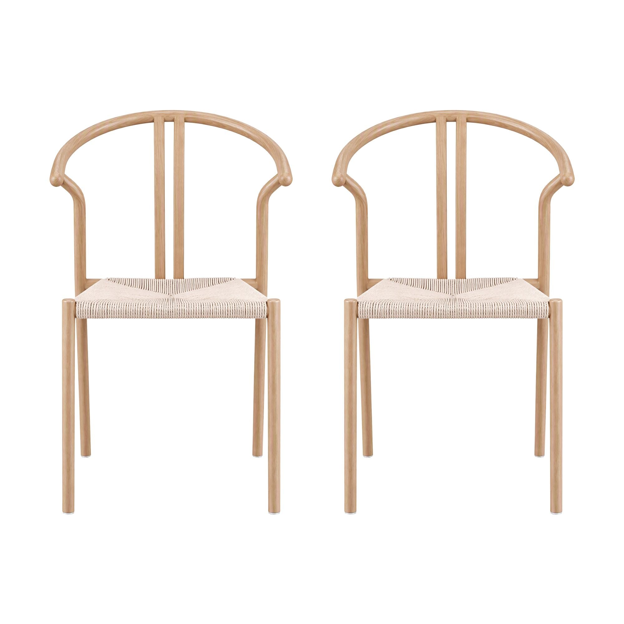 Artiss Dining Chairs Set of 2, Accent Chair for Living Room & Balcony Double Slat Back Bedworld