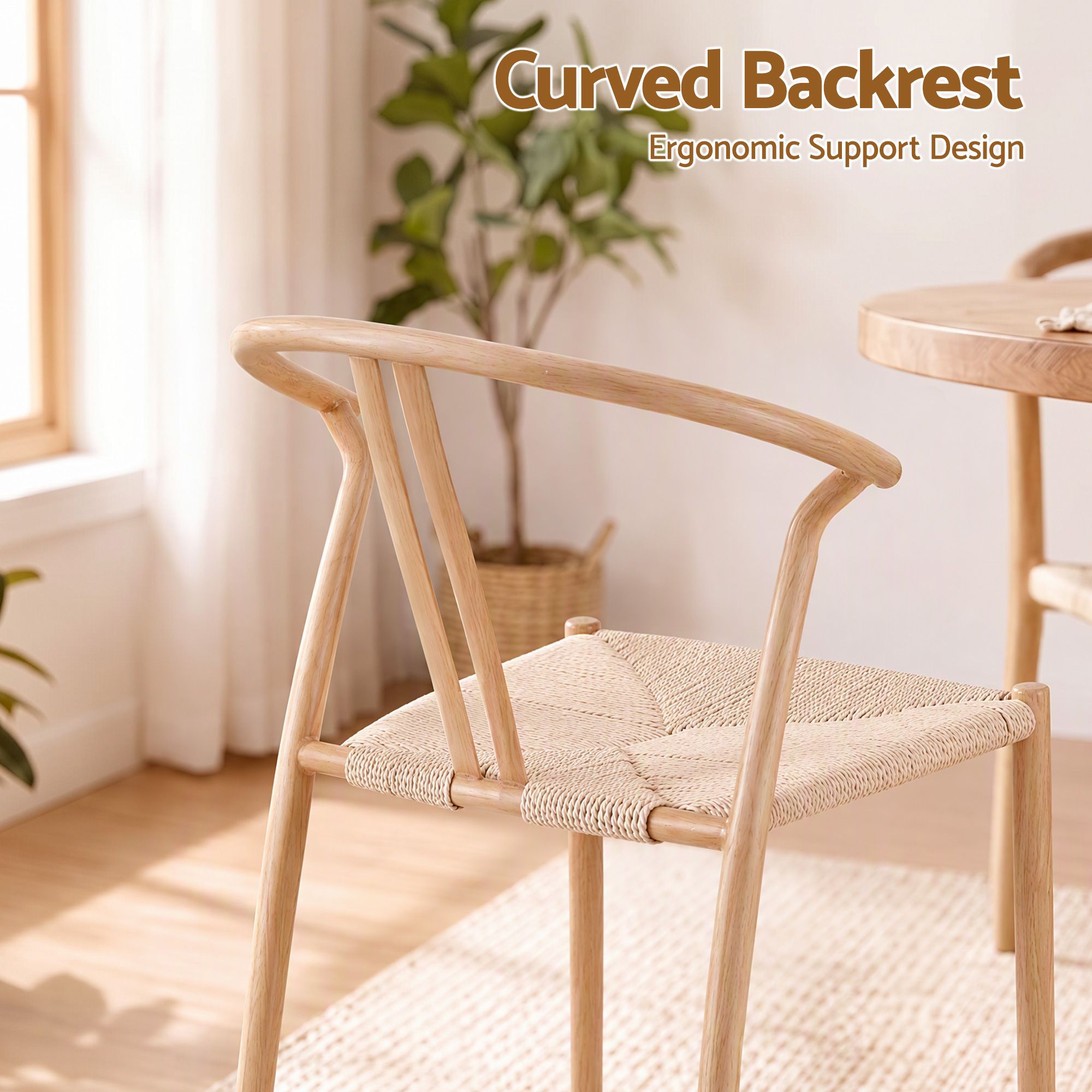 Artiss Dining Chairs Set of 2, Accent Chair for Living Room & Balcony Double Slat Back Bedworld