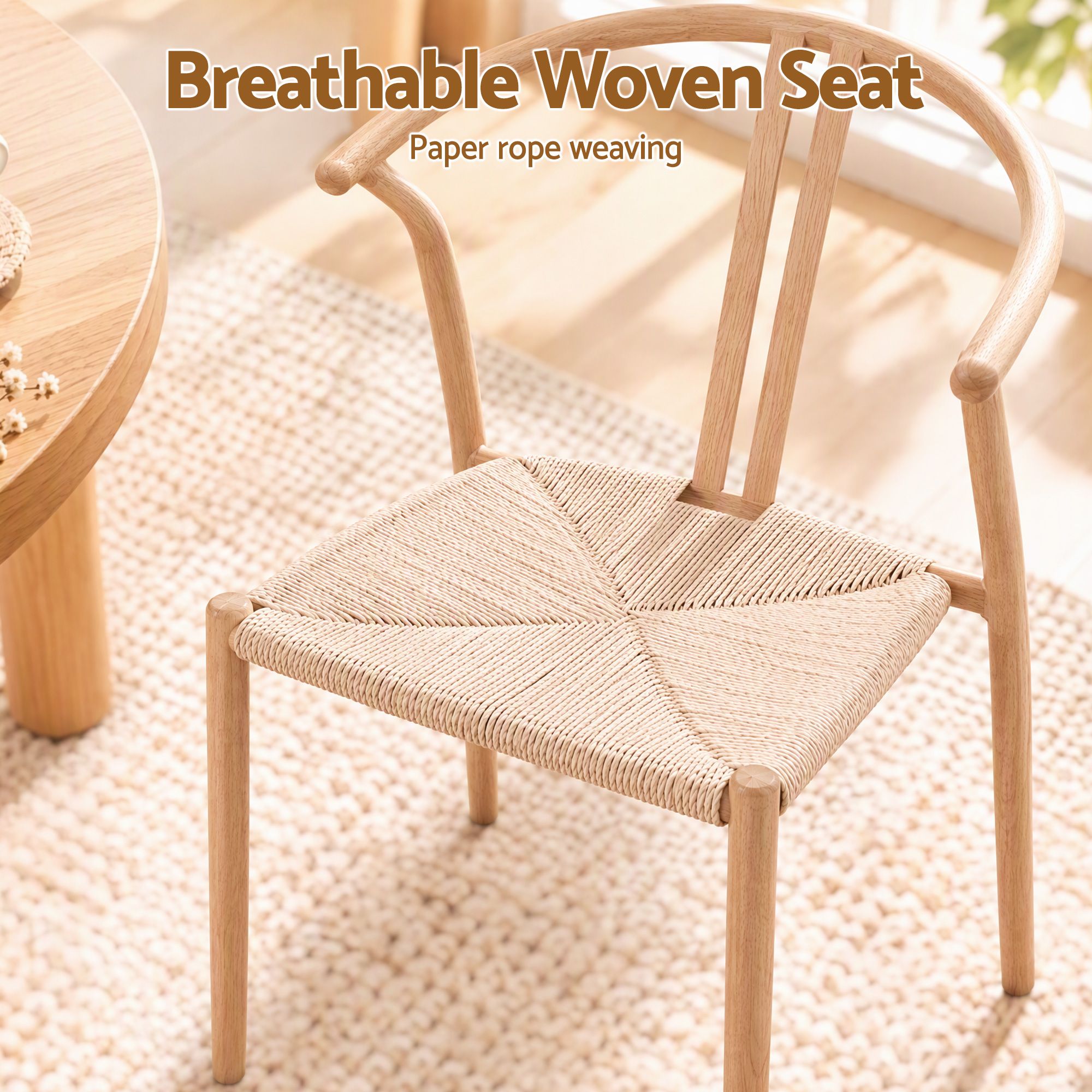 Artiss Dining Chairs Set of 2, Accent Chair for Living Room & Balcony Double Slat Back Bedworld