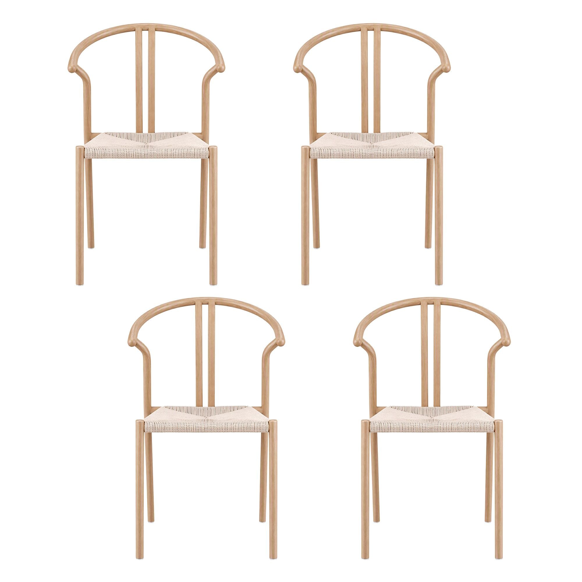 Artiss Dining Chairs Set of 4, Accent Chair for Living Room & Balcony Double Slat Back Bedworld