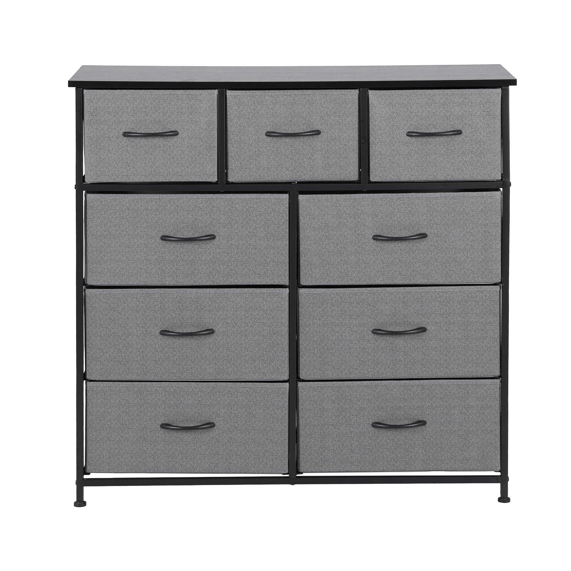 Artiss Chest of 9 Drawers Storage Dresser Tallboy Dark Grey