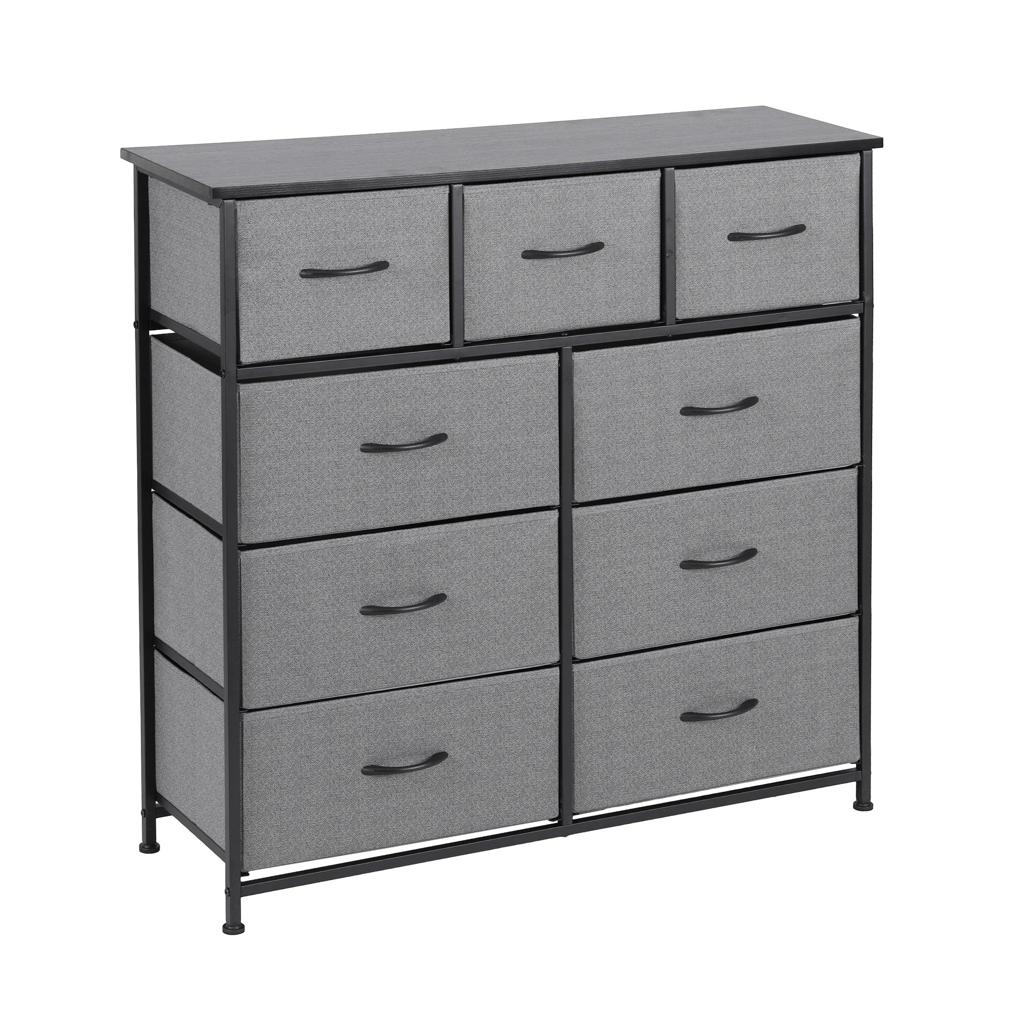 Artiss Chest of 9 Drawers Storage Dresser Tallboy Dark Grey Bedworld