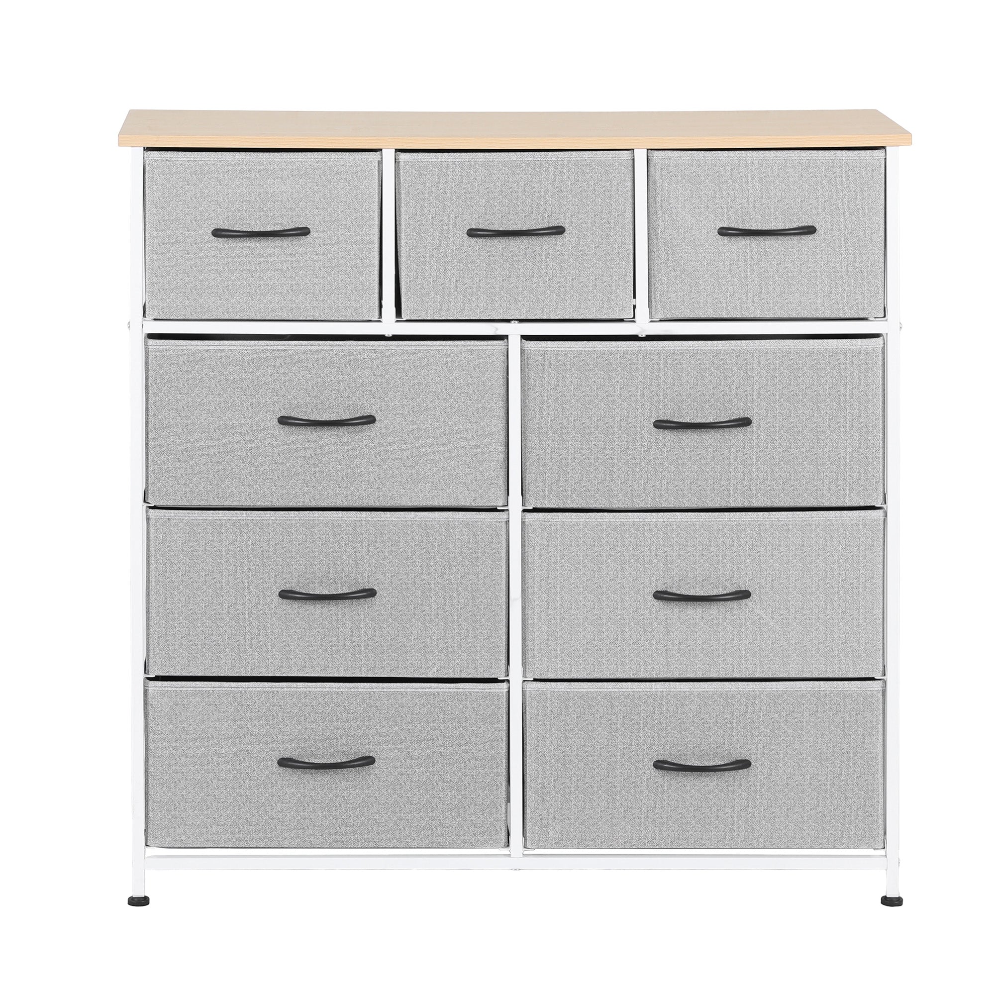 Artiss Chest of 9 Drawers Storage Dresser Tallboy Light Grey Bedworld