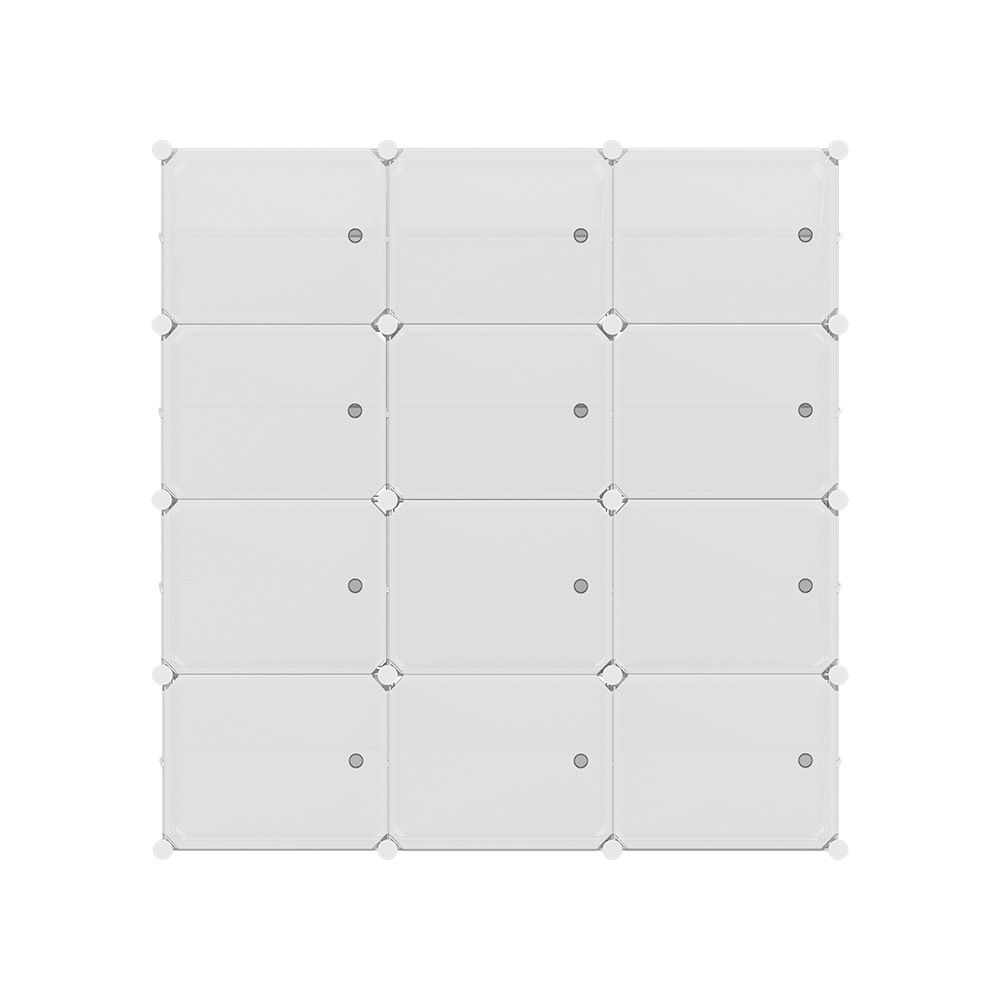 Artiss Shoe Rack DIY 12 Storage Cube Stackable White Bedworld