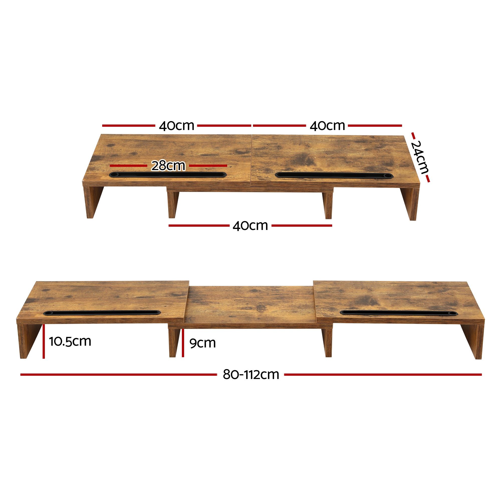 Artiss Dual Monitor Stand Riser Bedworld