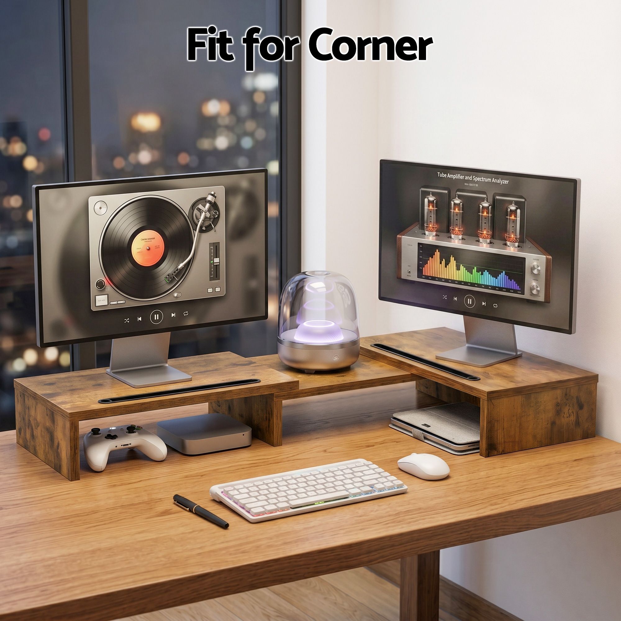 Artiss Dual Monitor Stand Riser Bedworld