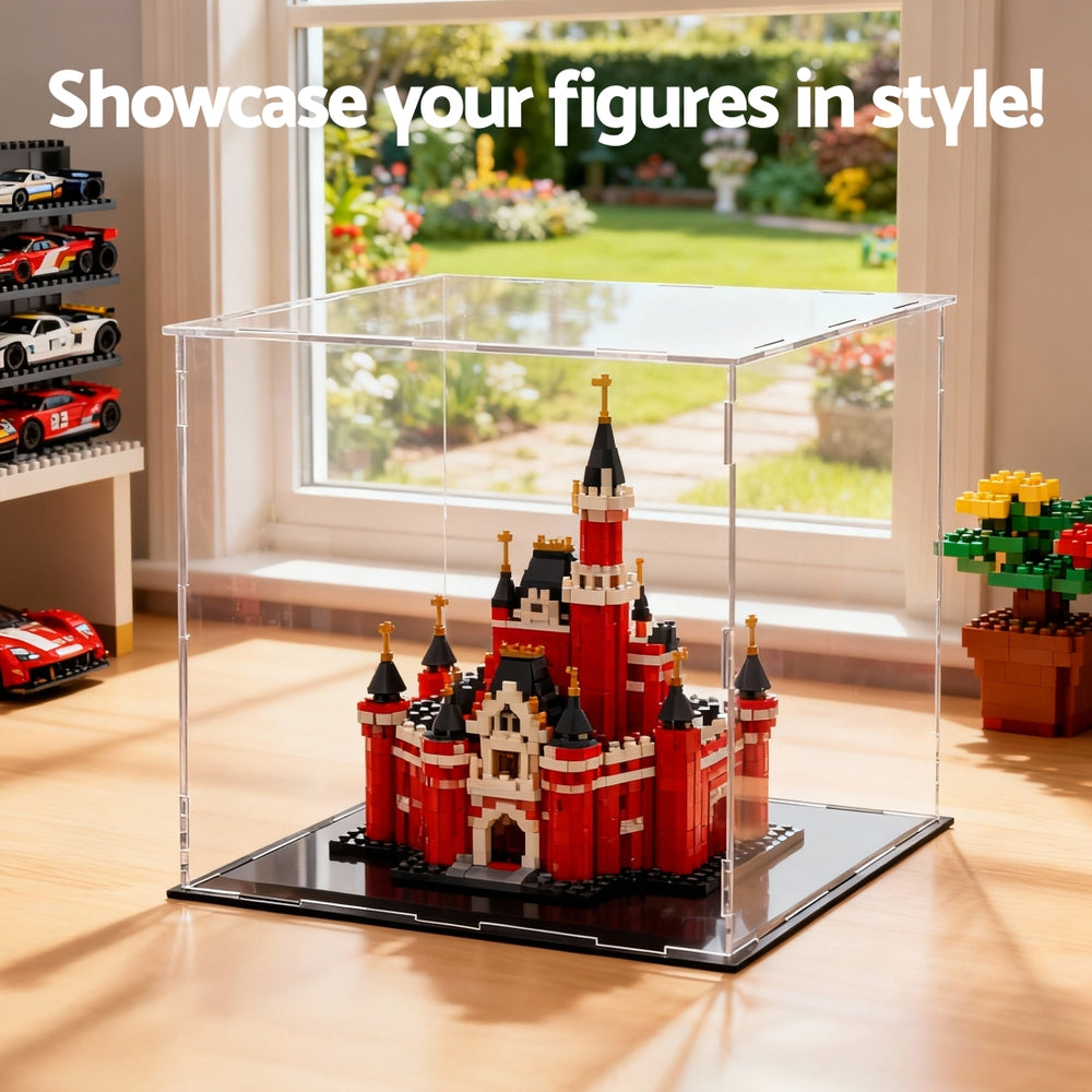 Artiss Clear Acrylic Display Case Dustproof Protection Box For Car Toys 30CM Bedworld