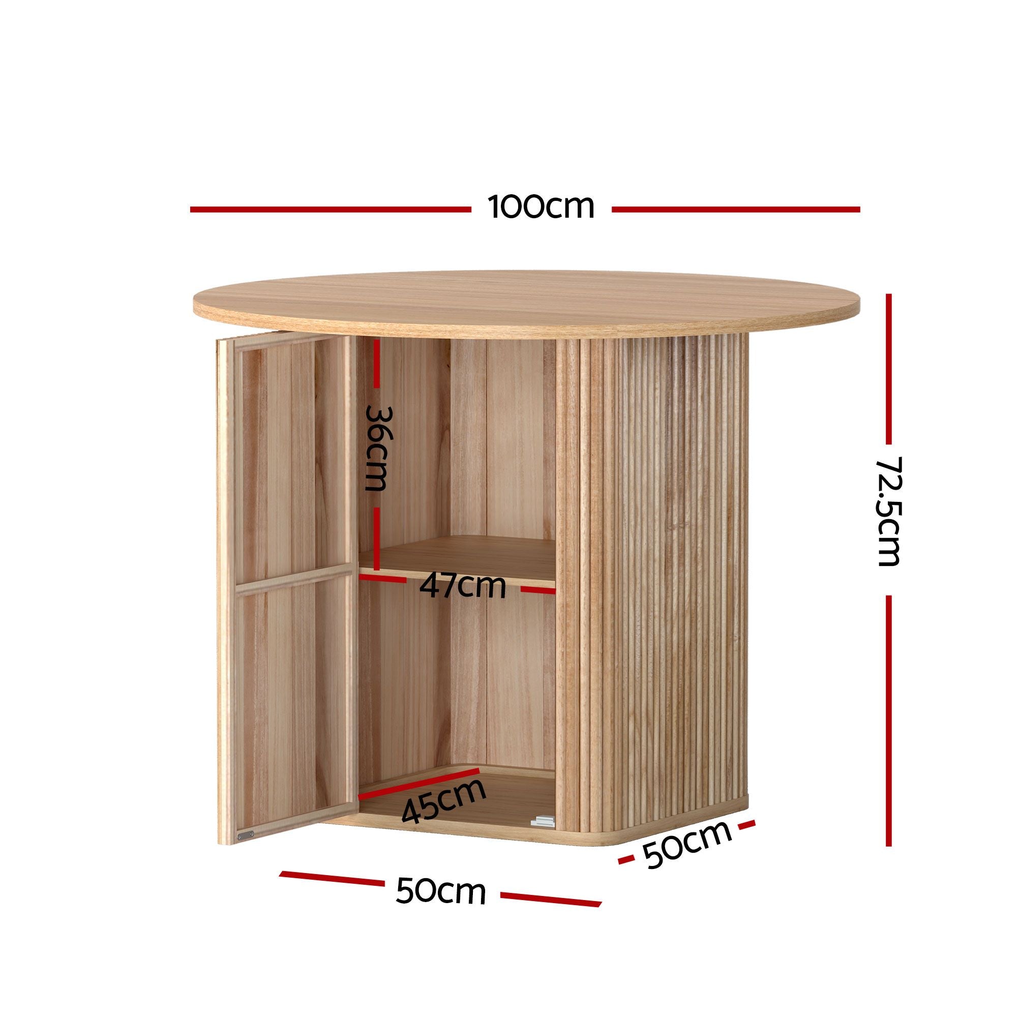 1 Artiss Dining Table and 4 Chairs Set Natural Timber Bedworld