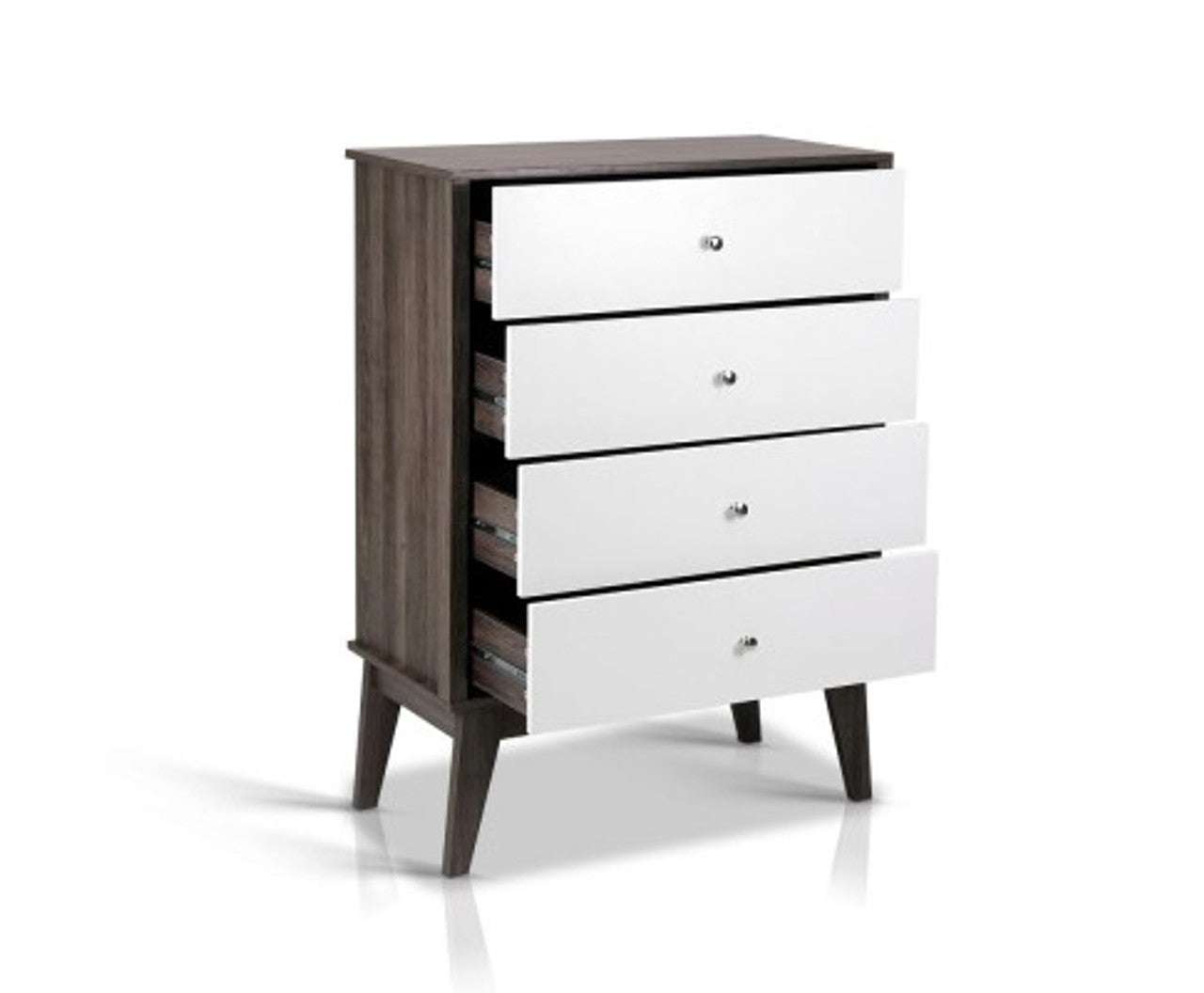 Artiss Single Drawer Dressing Table with Mirror - White