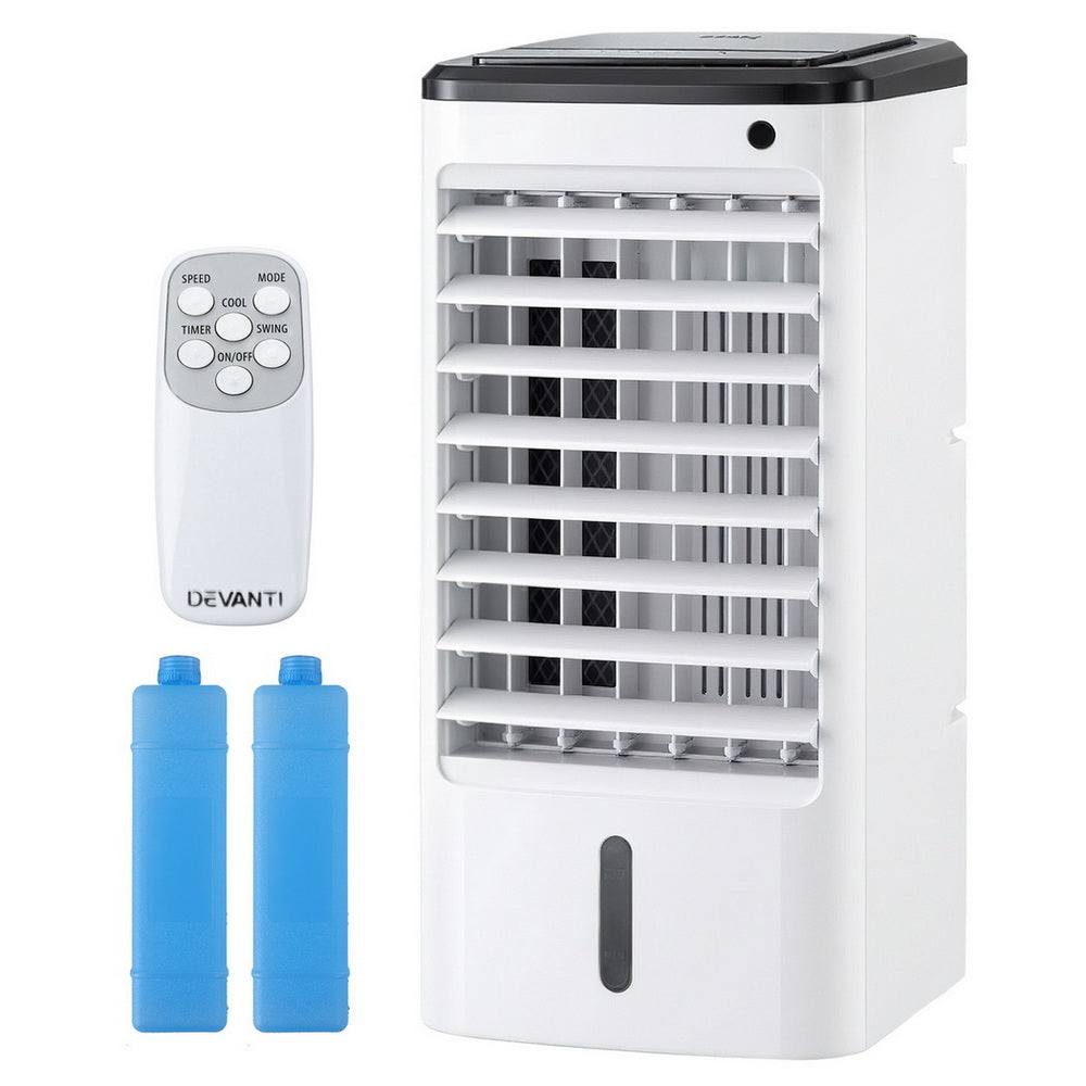 Devanti Evaporative Air Cooler Conditioner w/ Remote 4L Bedworld