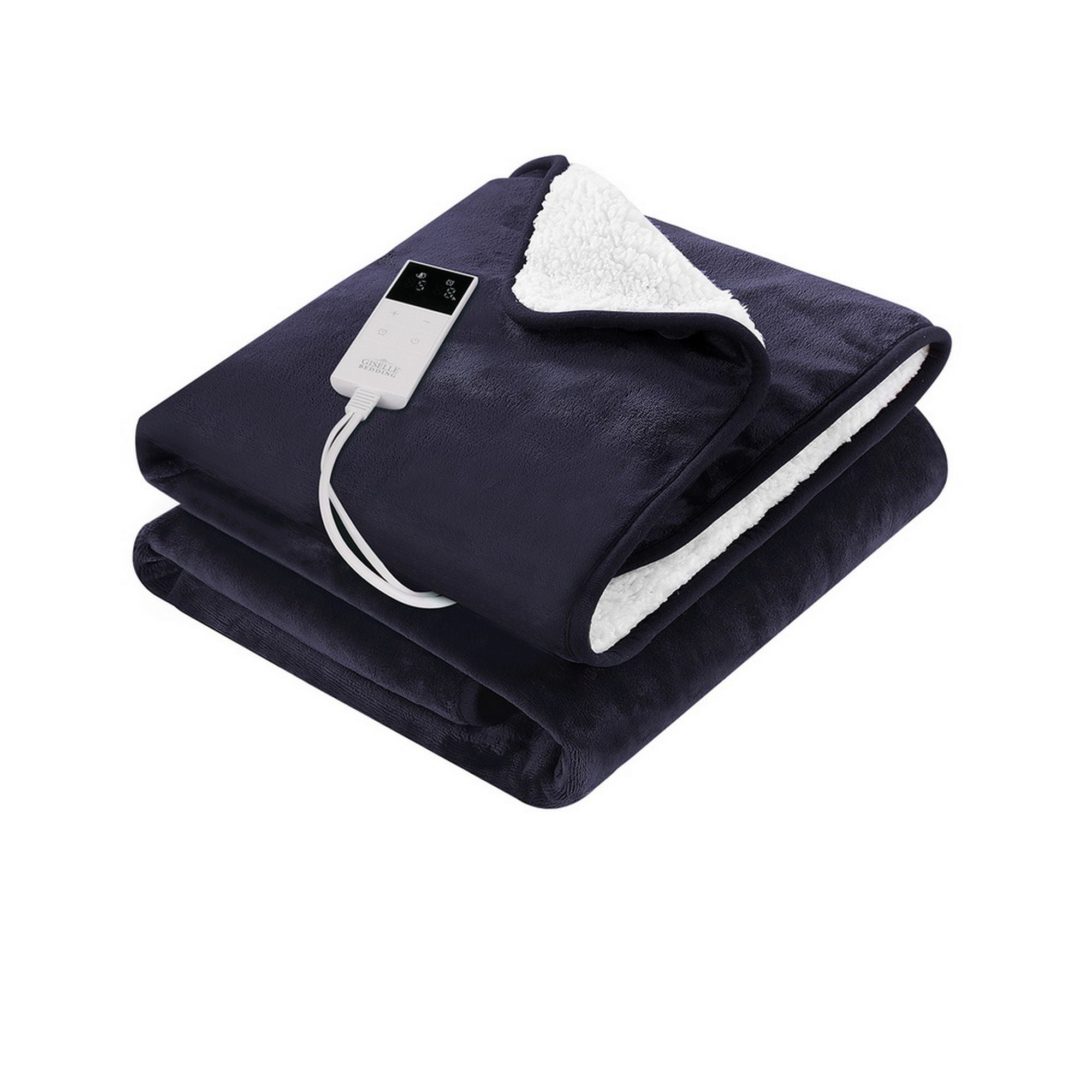 Giselle Electric Throw Rug Heated Blanket Fleece Charcoal Bedworld