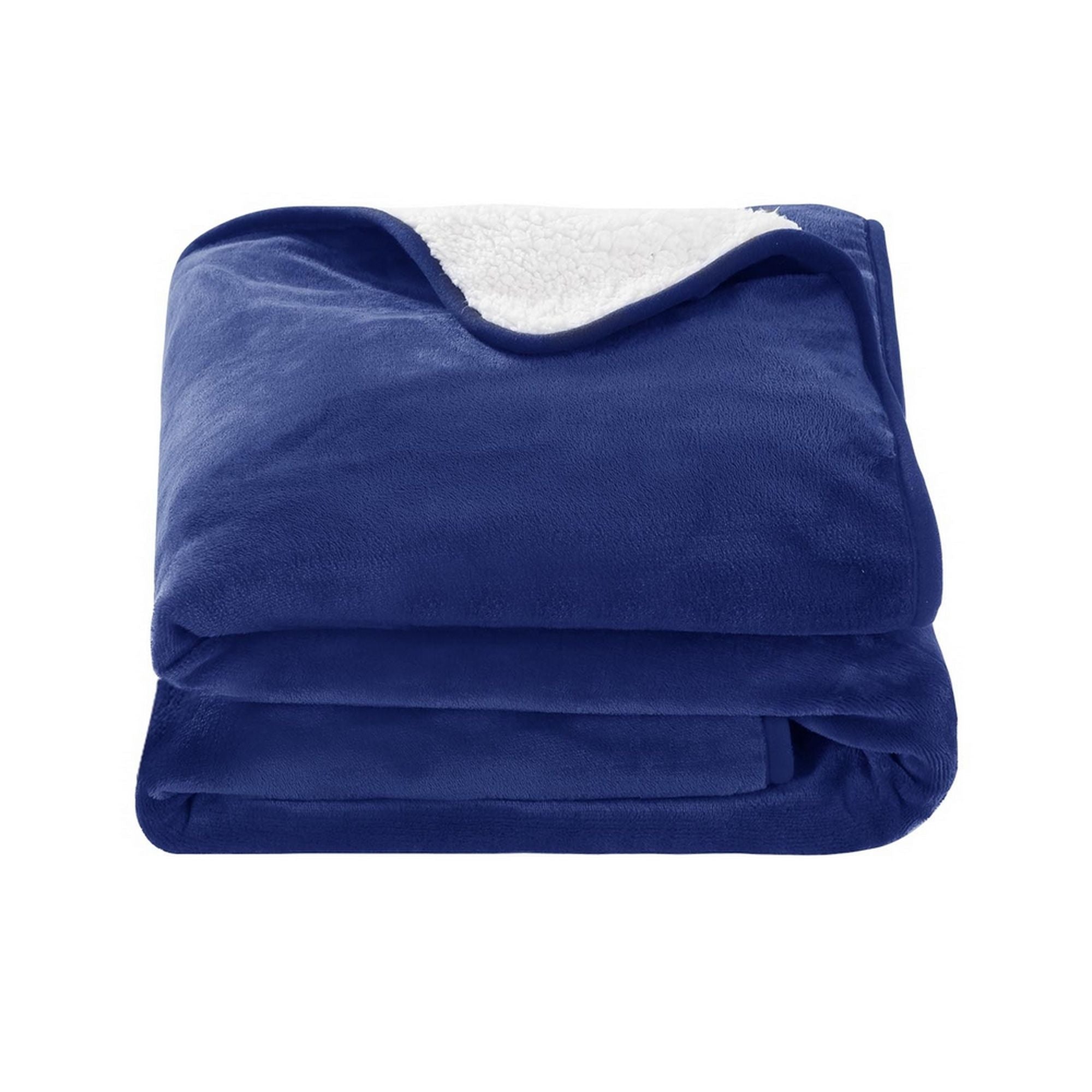 Giselle Electric Throw Rug Heated Blanket Washable Snuggle Flannel Winter Navy Bedworld