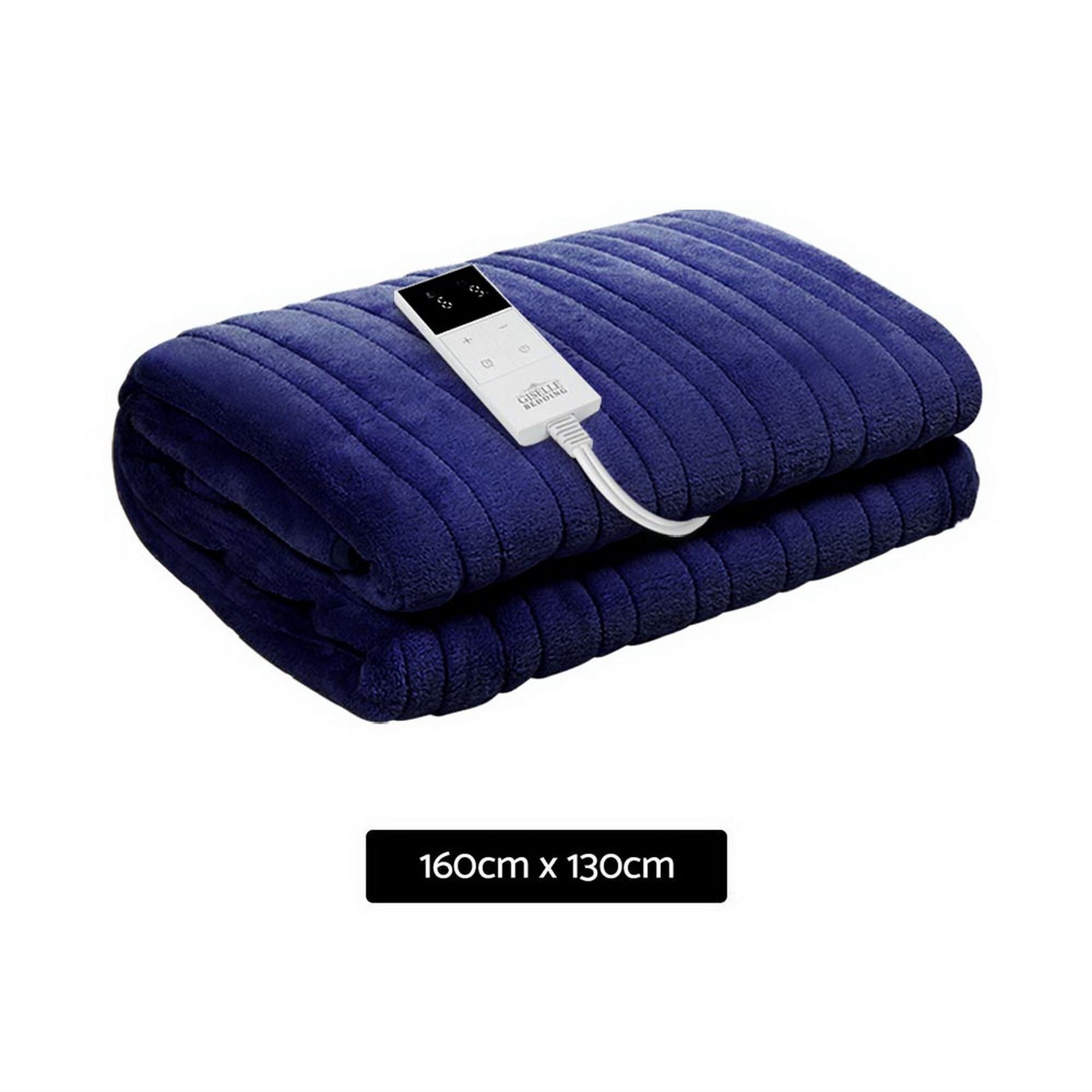 Giselle Bedding Electric Throw Blanket - Navy Bedworld