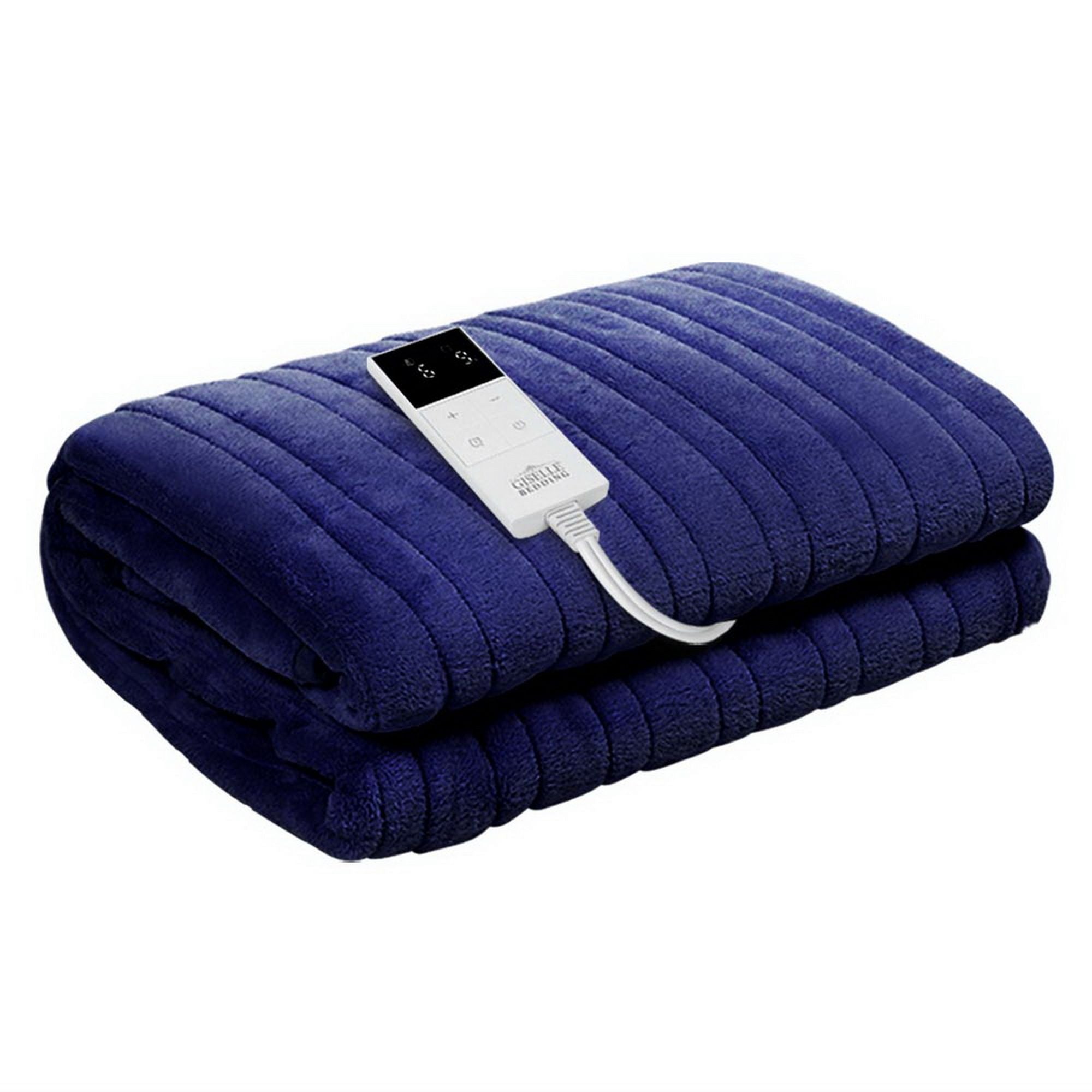 Giselle Bedding Electric Throw Blanket - Navy Bedworld
