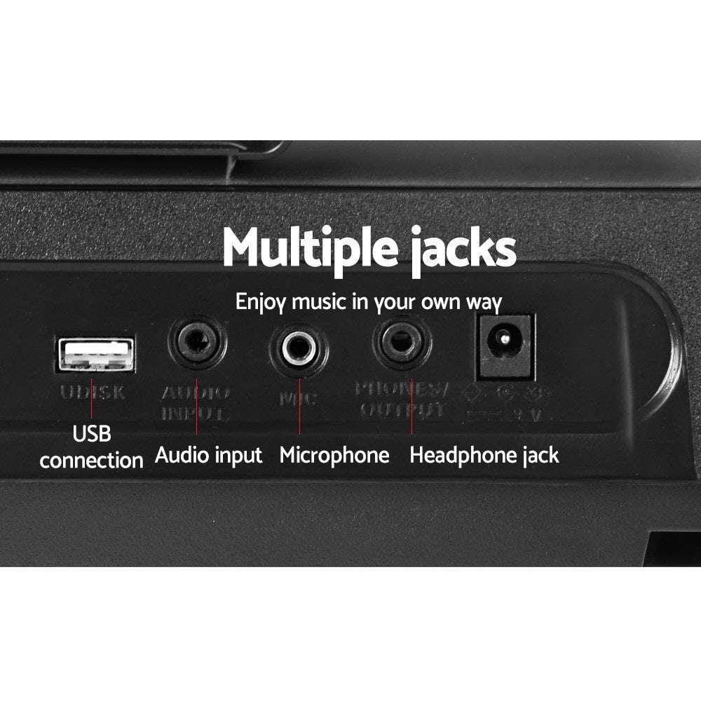 Alpha 61 Keys Electronic Piano Keyboard Digital Electric w/ Stand Sound Speaker