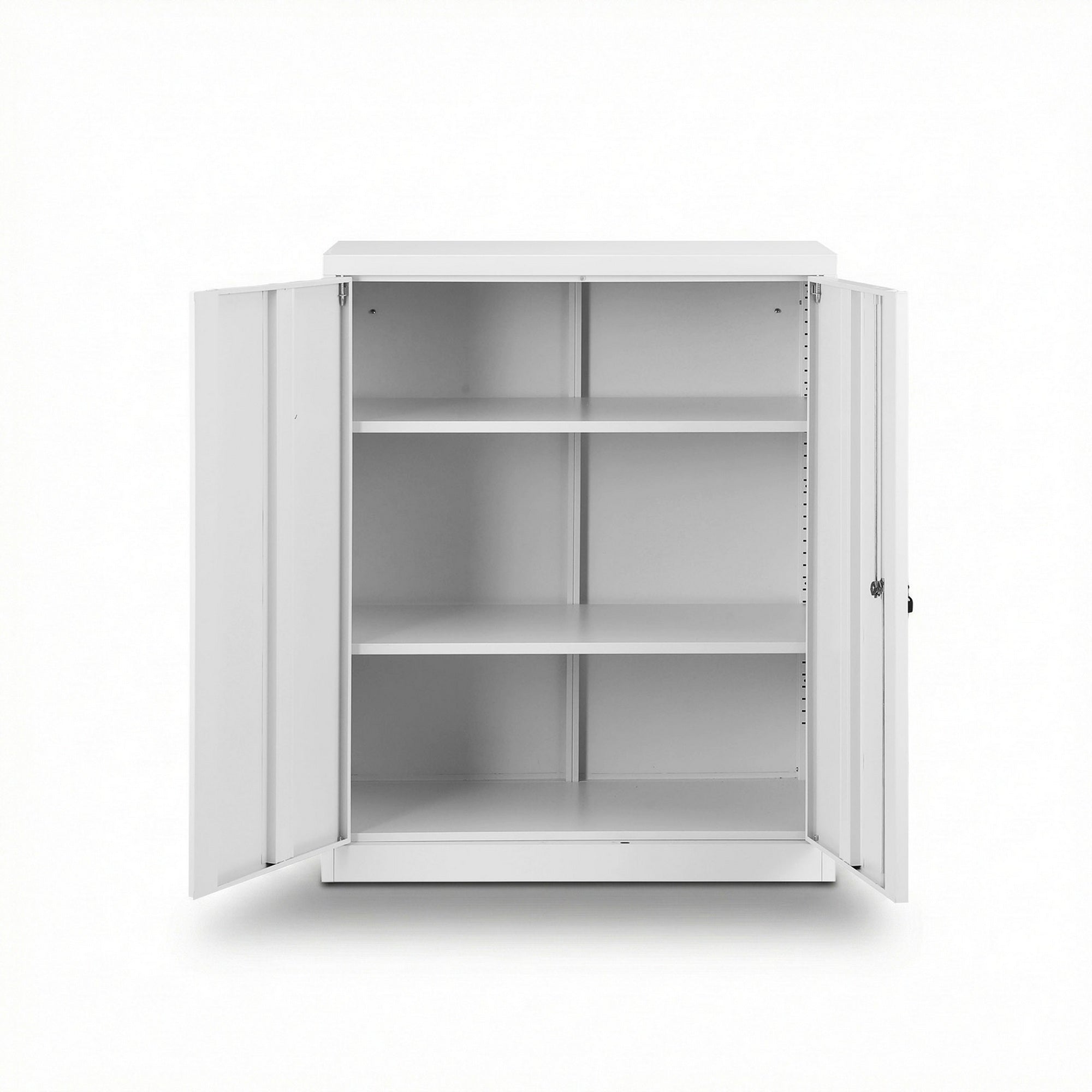 Artiss Steel Locker Cabinet Filing Mental Storage 3-Point Lock Adjustable Shelves White