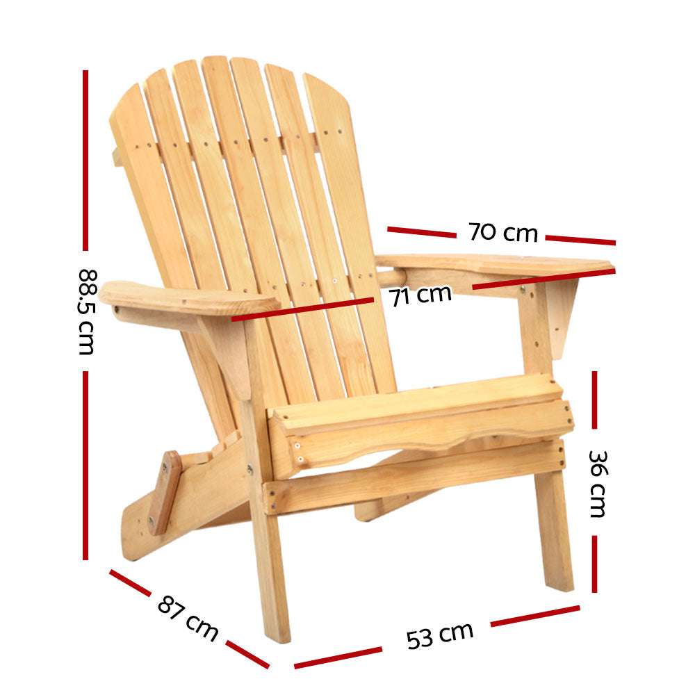 Natural Gardeon Adirondack Outdoor Chair