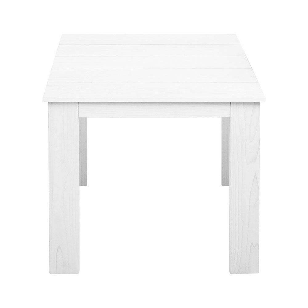 Gardeon Coffee Side Table Wooden Desk Outdoor Furniture Camping Garden White