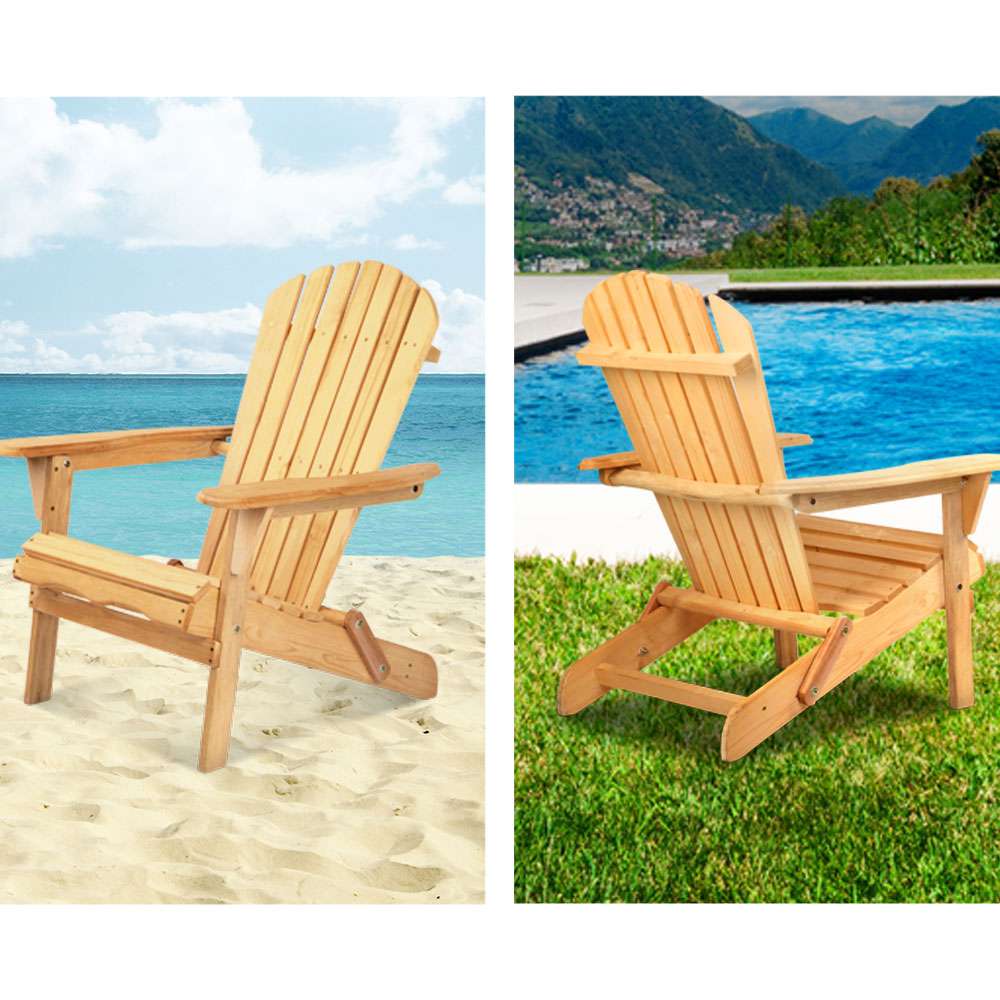 Chairs Wooden Foldable Beach Chair Natural