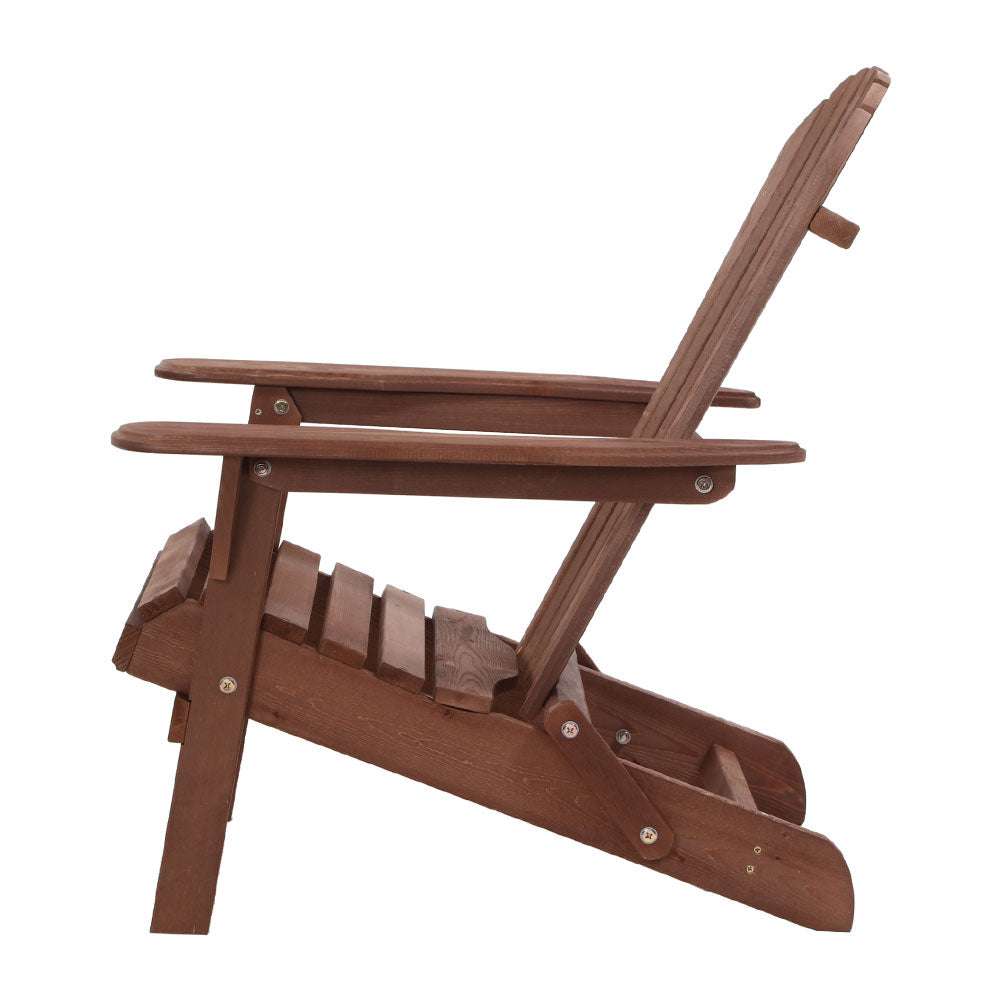 Chairs Wooden Foldable Beach Chair Brown
