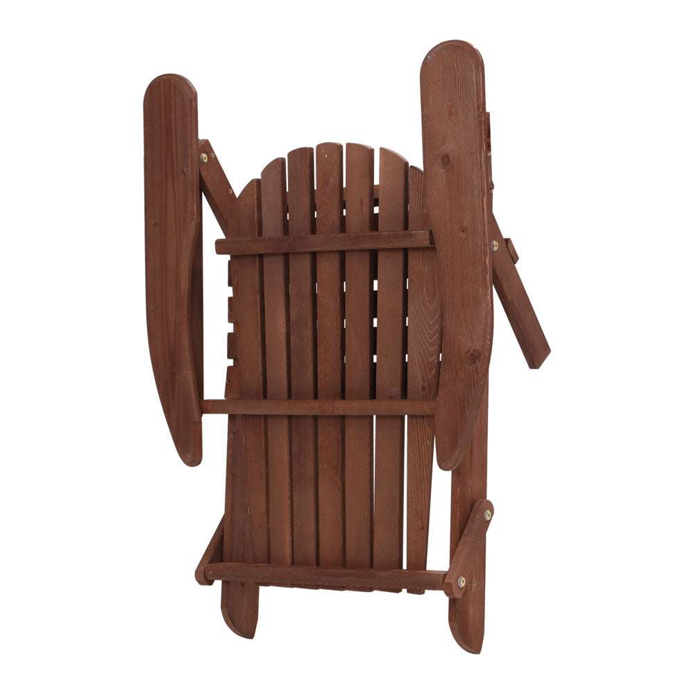 Chairs Wooden Foldable Beach Chair Brown