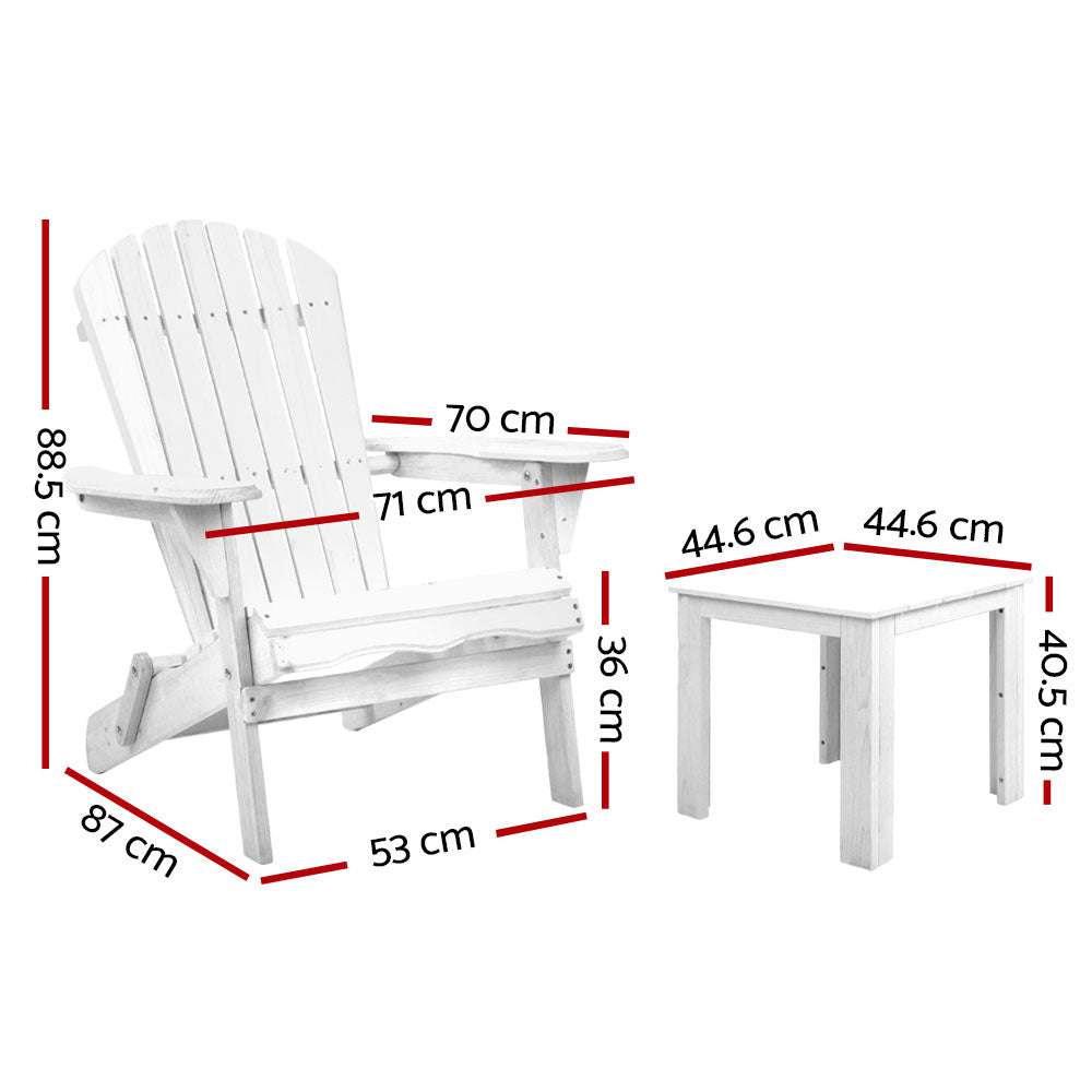 Chairs Wooden Foldable Beach Chair White