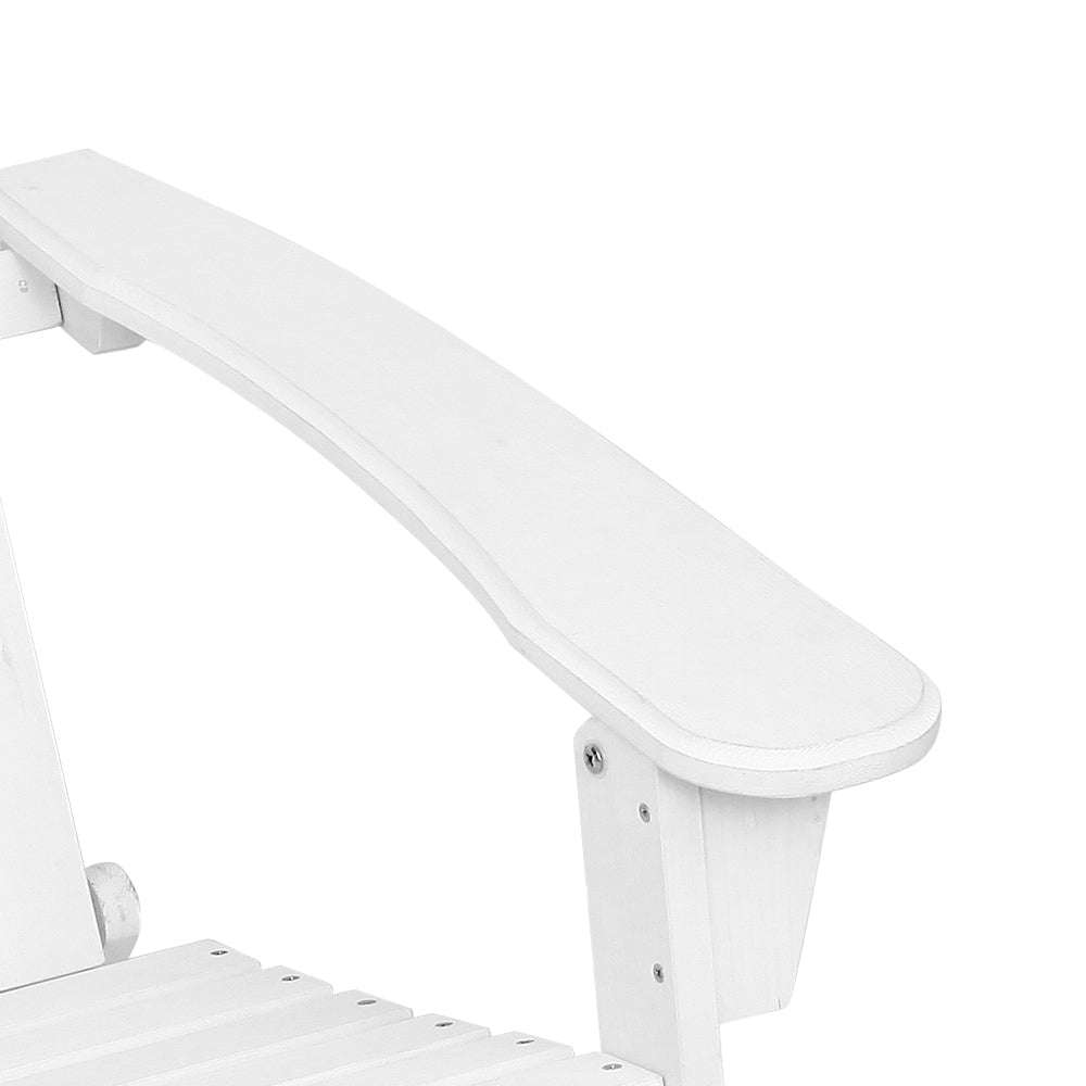 Chairs Wooden Sun Lounge Patio Furniture White