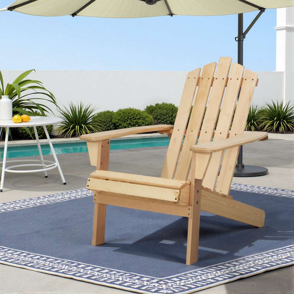 Gardeon Adirondack Chair - Wooden Outdoor Furniture