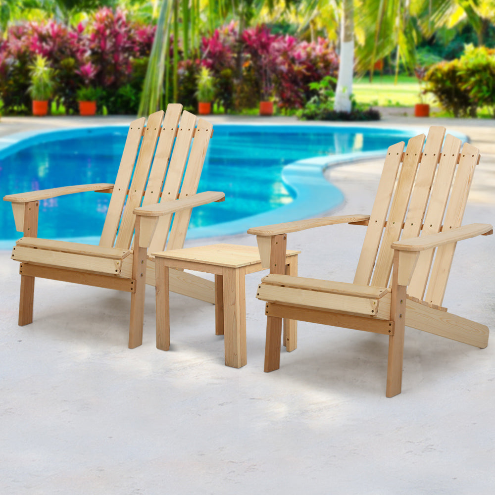 Gardeon 3PC Adirondack Outdoor Table