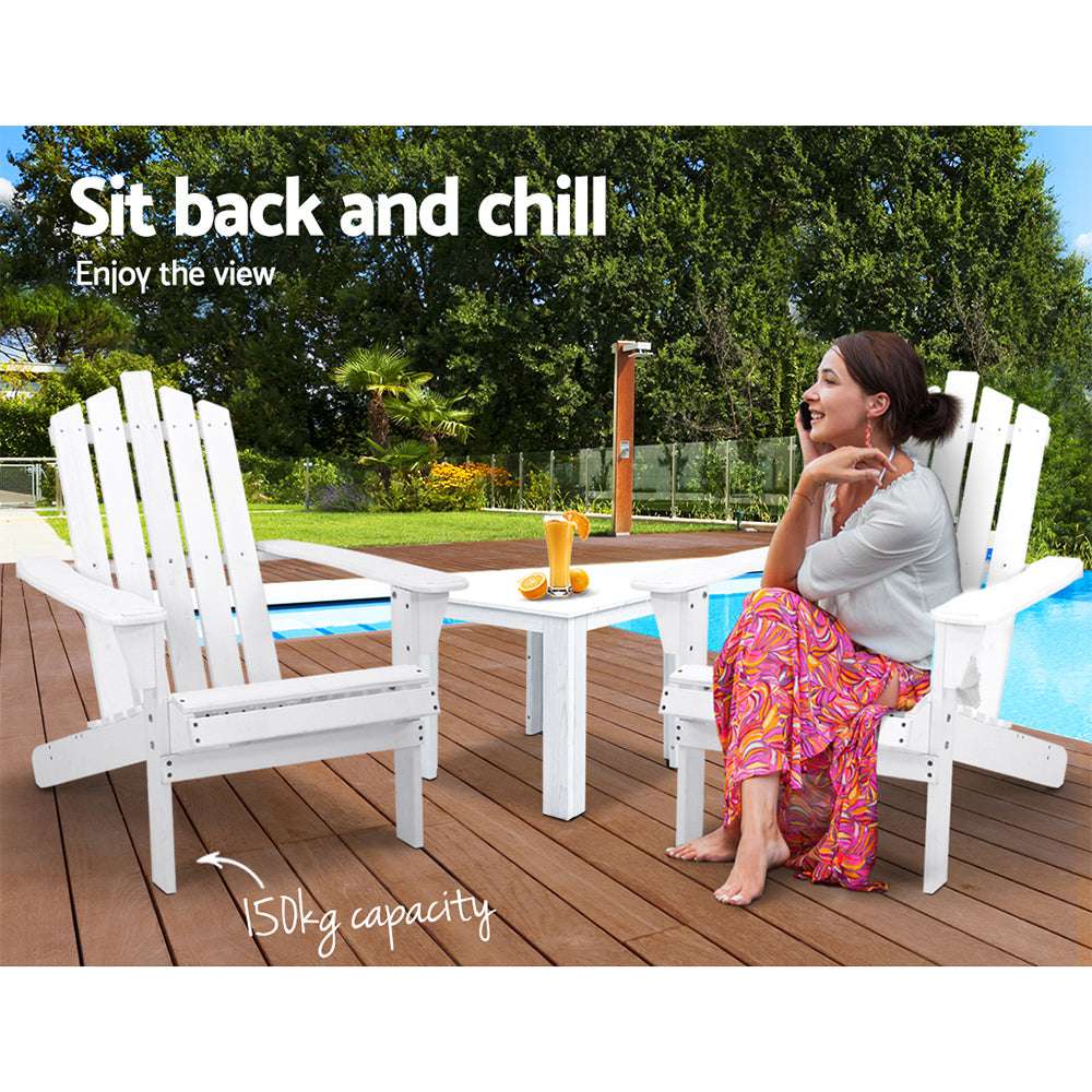 Gardeon 3PC Adirondack Outdoor Table