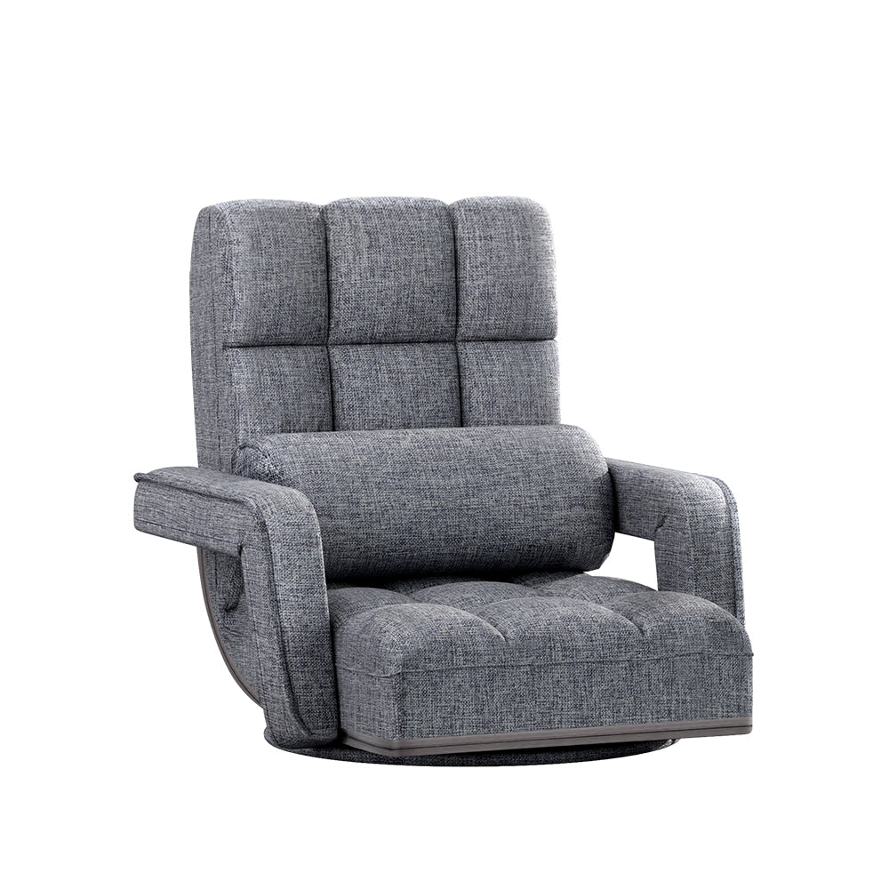 Artiss Floor Chair Lounge Sofa Swivel Grey Bedworld