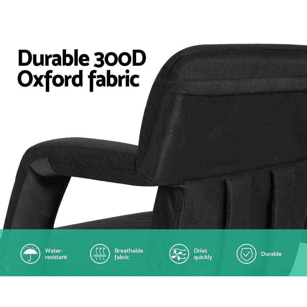 Artiss 2X Floor Lounge Sofa Bed With Armrest Heated Cushion