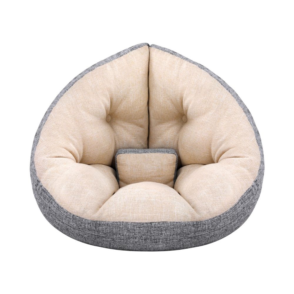 Artiss Floor Lounge Sofa Bed Chair Foldable Washable Beige Bedworld