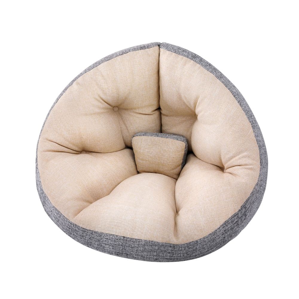 Artiss Floor Lounge Sofa Bed Chair Foldable Washable Beige Bedworld