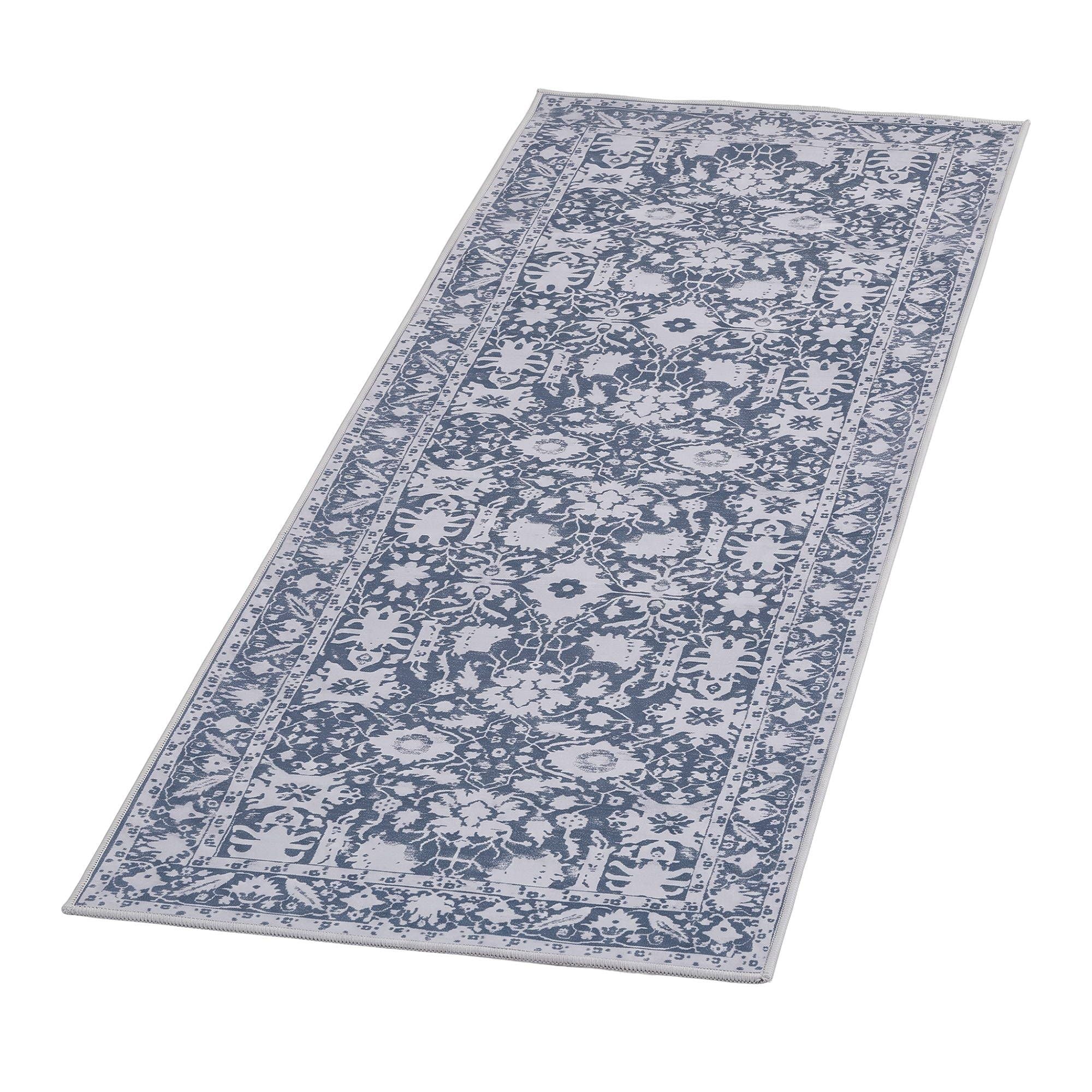 Artiss 60 x 180 cm Runner Rugs for Hallway Bedroom Pad-Free Dense Dot Backing Stops Slipping & Robot Vacuum Friendly, Vintage Carpet for Reading Nook Dining Area, 100% Polyester Washable Bedworld