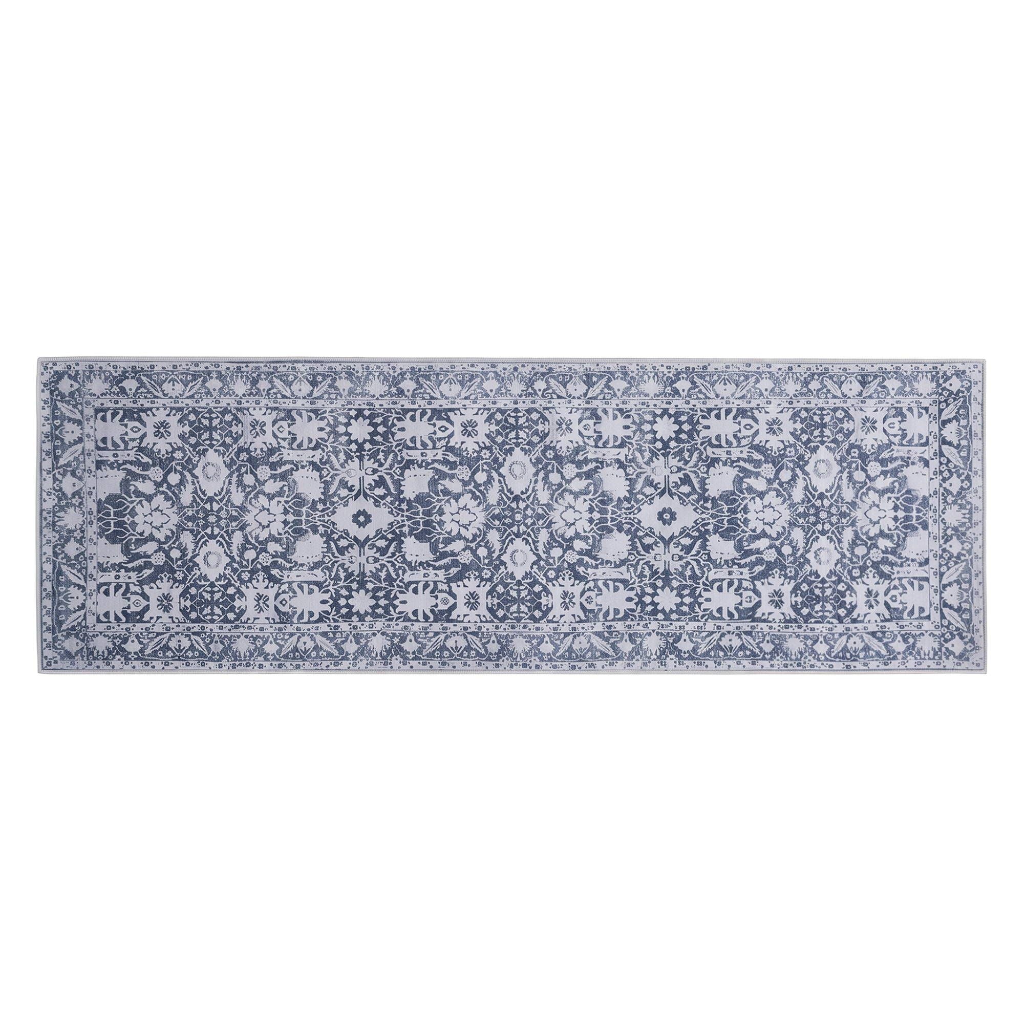 Artiss 60 x 180 cm Runner Rugs for Hallway Bedroom Pad-Free Dense Dot Backing Stops Slipping & Robot Vacuum Friendly, Vintage Carpet for Reading Nook Dining Area, 100% Polyester Washable Bedworld