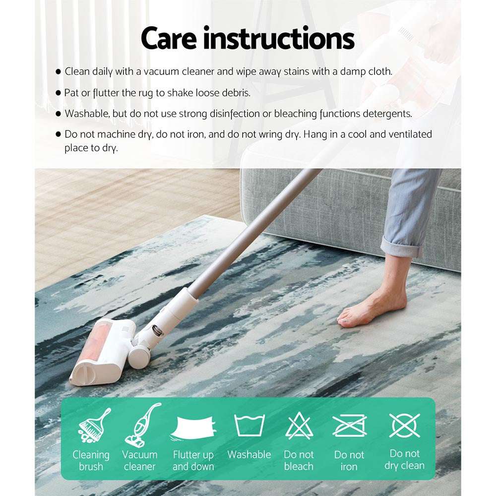 Artiss Rug 160x230cm Area Rug Washable Mat Large Carpet Soft Short Pile Poca