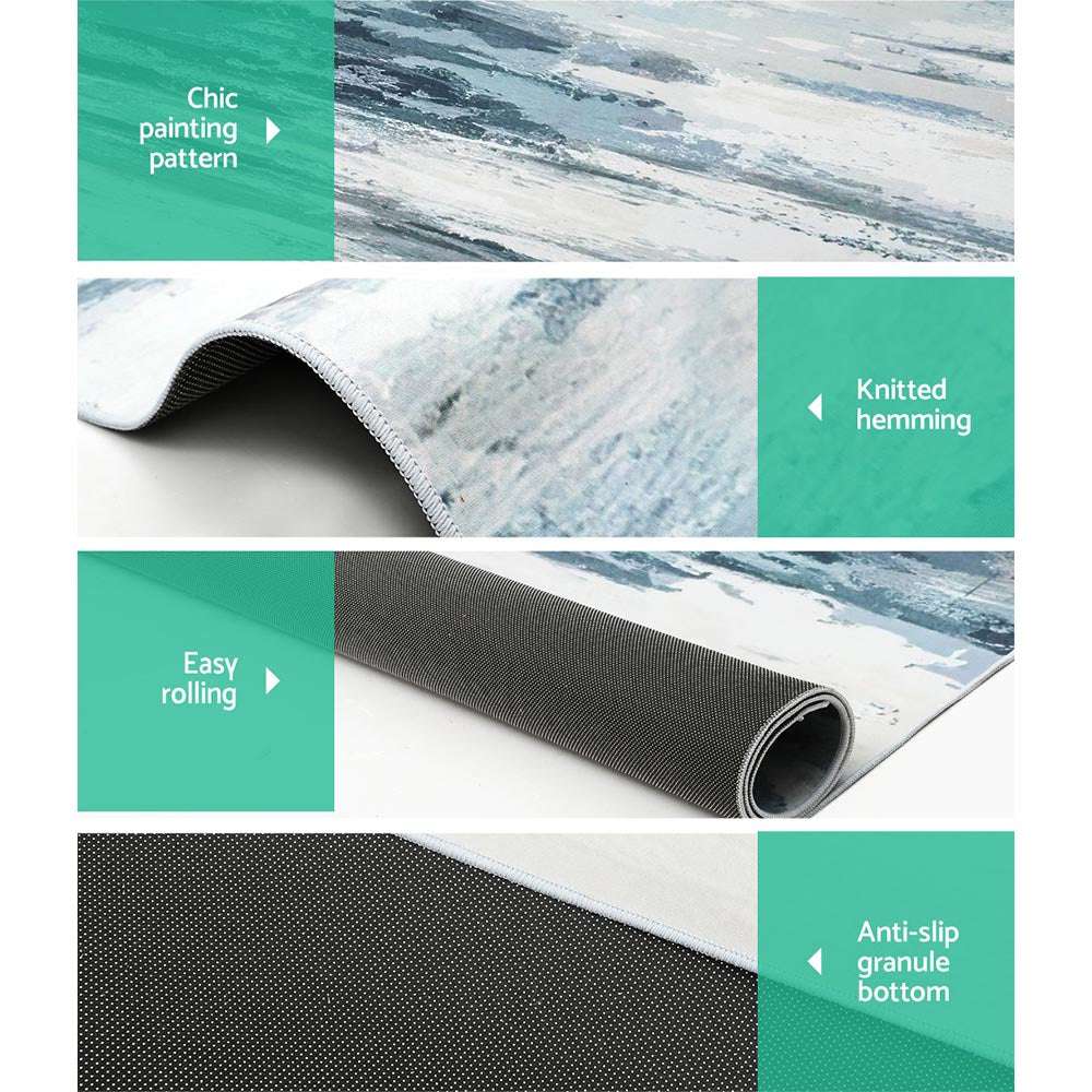 Artiss Rug 200x290cm Area Rug Washable Mat Large Carpet Soft Short Pile Poca