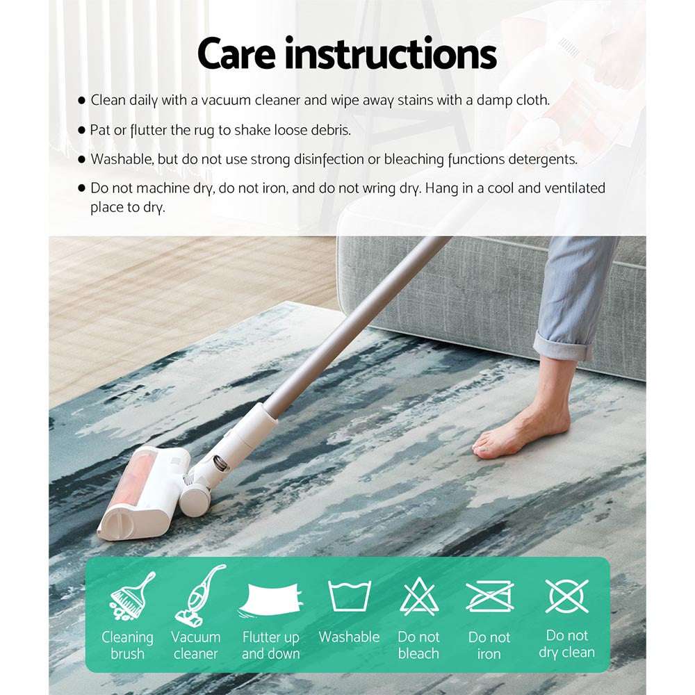 Artiss Rug 200x290cm Area Rug Washable Mat Large Carpet Soft Short Pile Poca