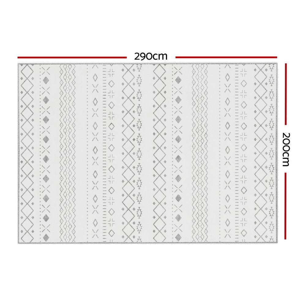 Artiss Rug 200x290cm Area Rug Washable Mat Large Carpet Soft Short Pile Una