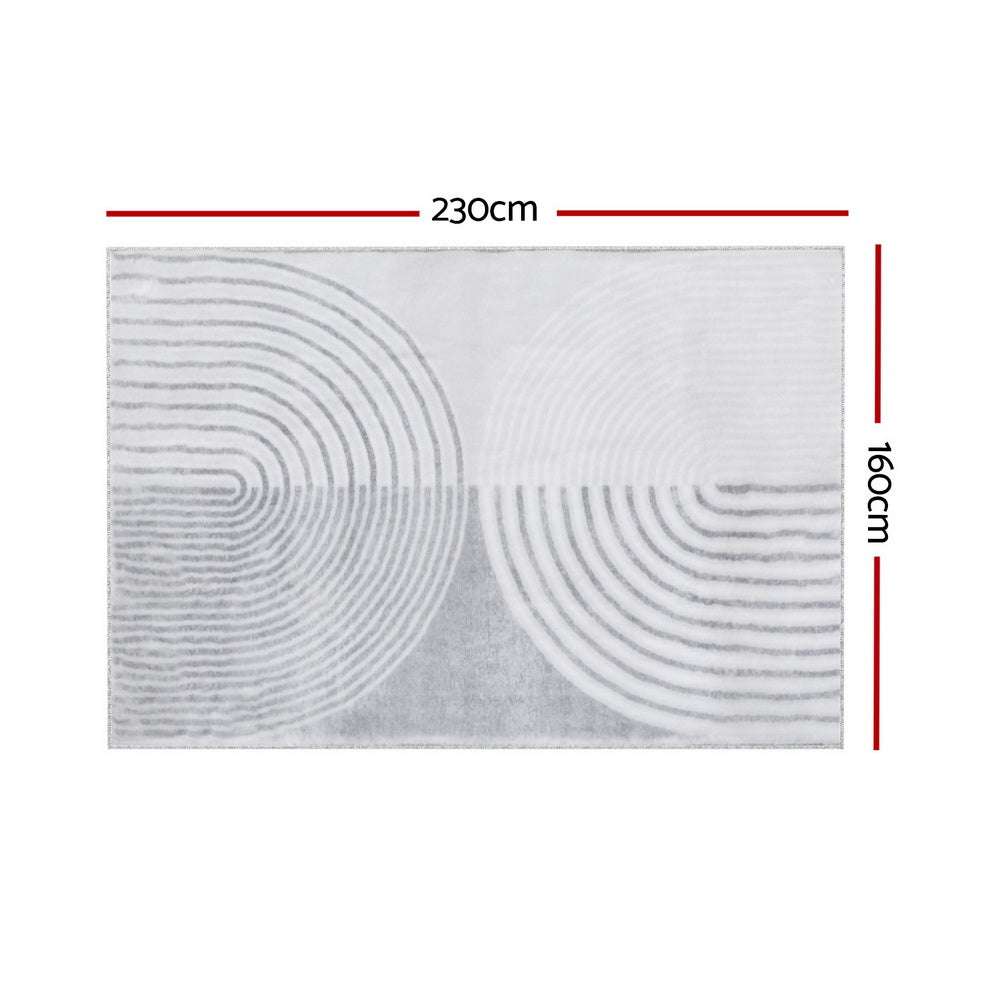 Artiss Rug 160x230cm Area Rug Washable Mat Large Carpet Faux Rabbit Fur Cyril