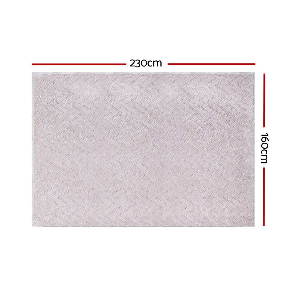 Artiss Floor Rugs 160x230cm Washable Area Mat Large Carpet Microfiber Ripple