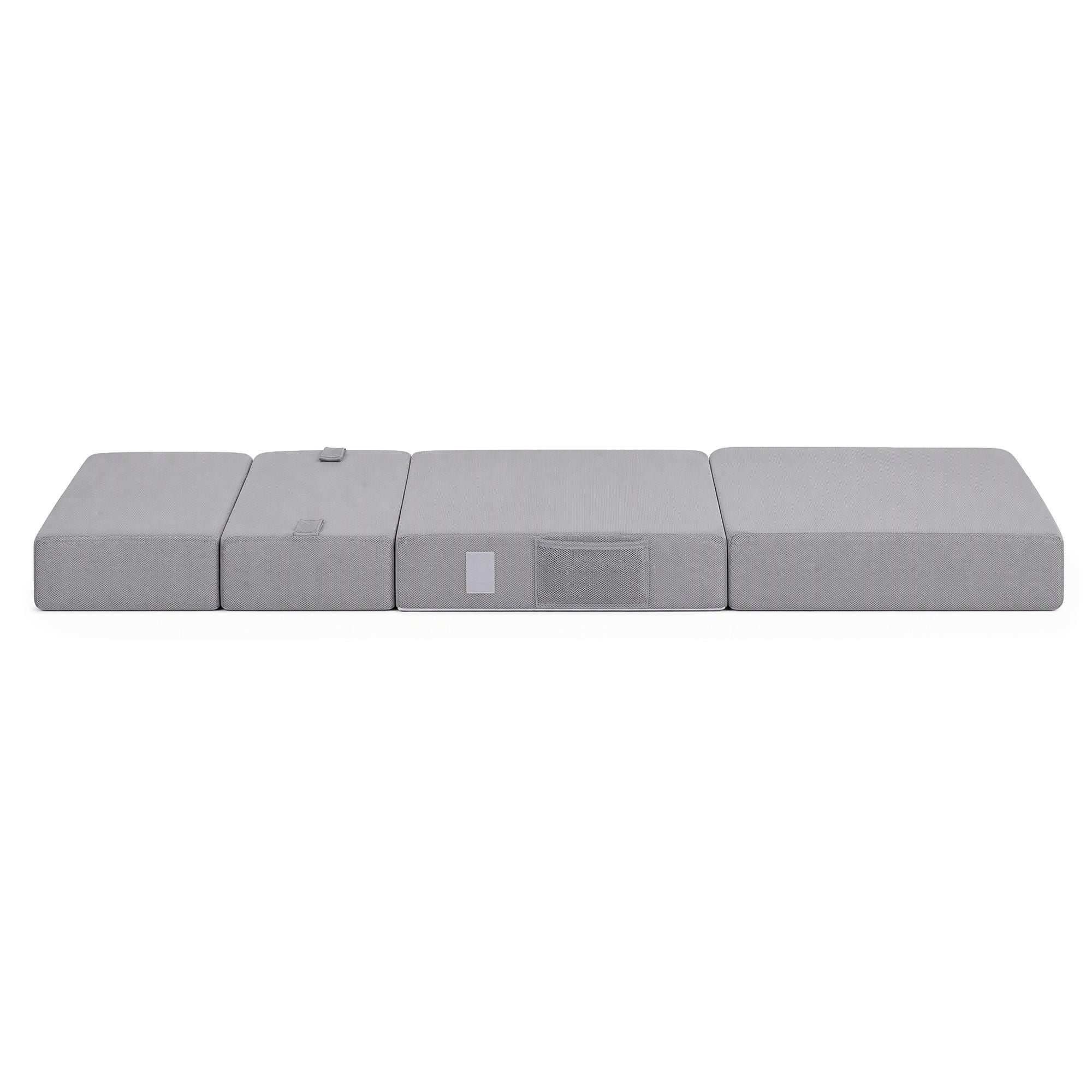 Giselle Folding Mattress Single 15cm Foldable 4-Fold Foam Chair Bed Storage Bag Bedworld