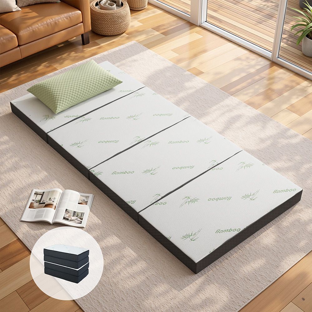 Giselle Bedding Foldable Mattress Folding Foam Sofa Bed Mat Bamboo Bedworld
