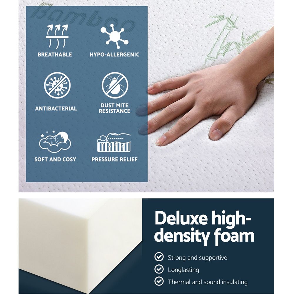 Giselle Bedding Foldable Mattress Folding Foam Sofa Bed Mat Bamboo Bedworld
