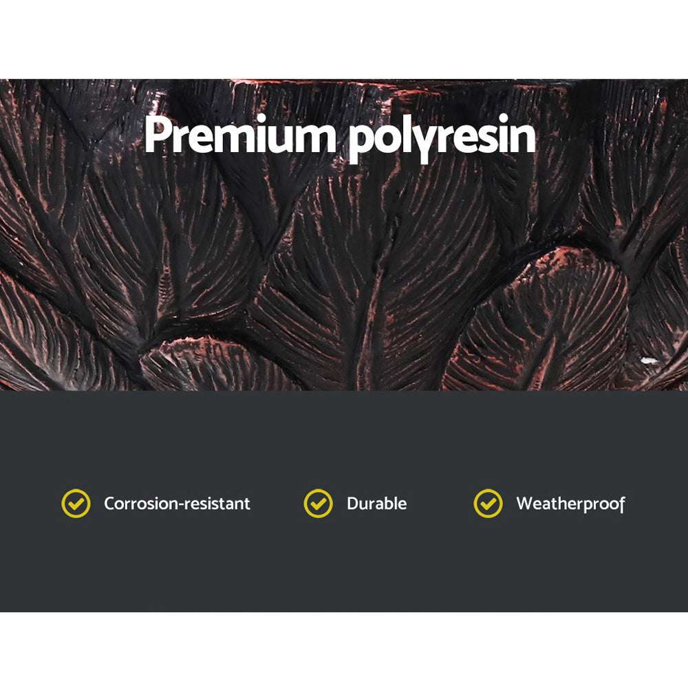 Gardeon Solar Fountain Water Feature with Pump Kit Bird Bath 106CM Peacock